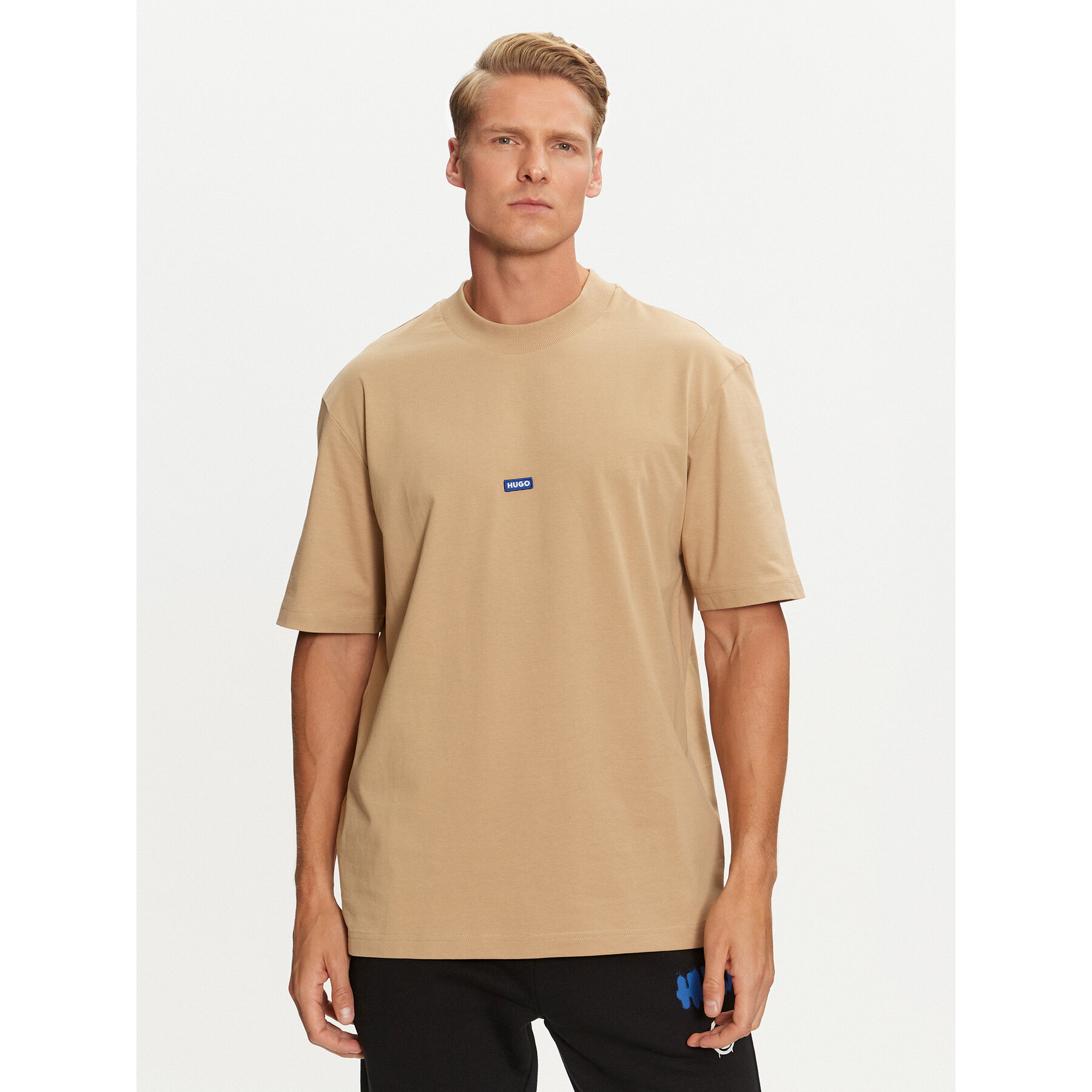 Hugo T-Shirt Nieros 50509991 Beige Regular Fit, Größe XS