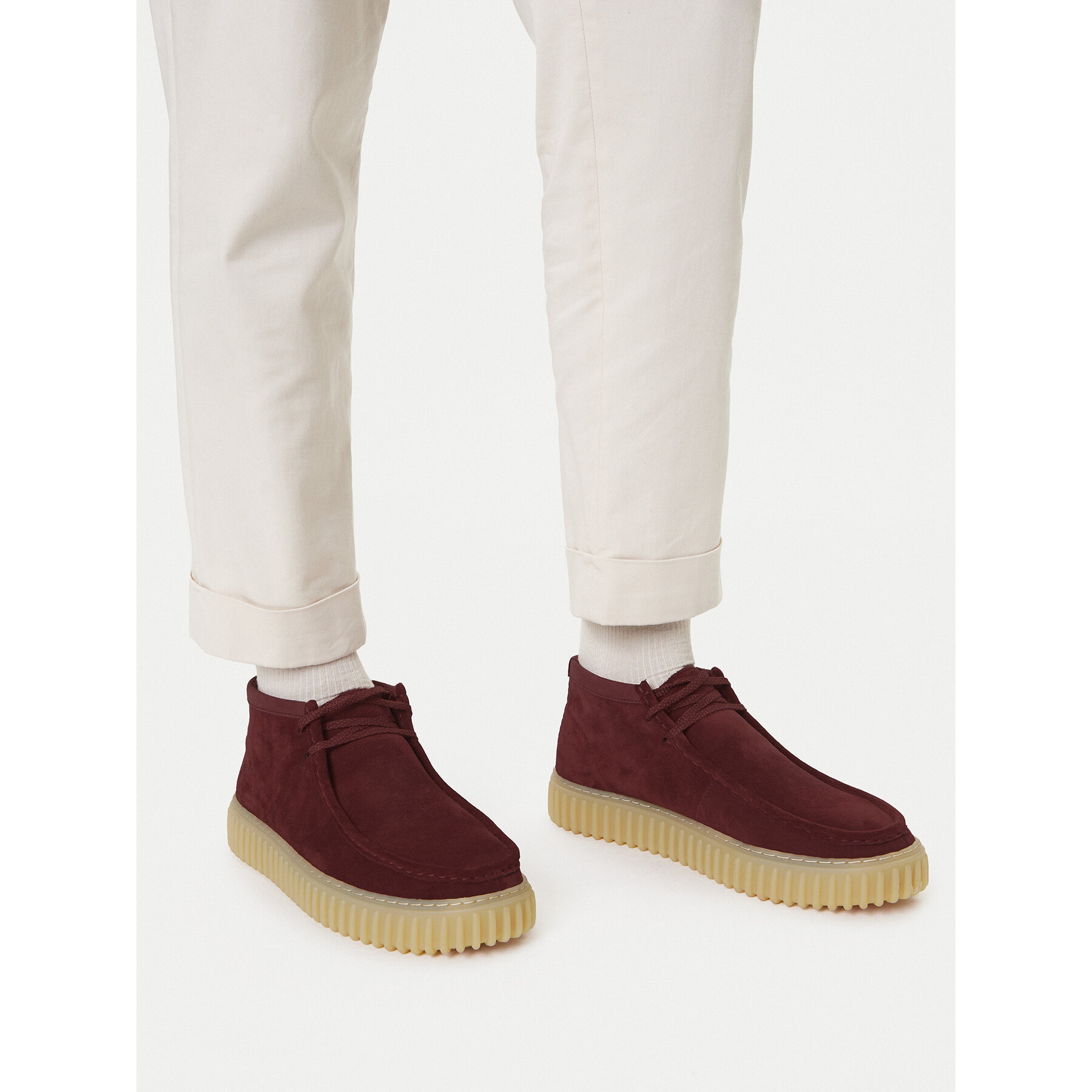 Gležnjarji Clarks Torhill Hi 26183423 Bordo rdeča