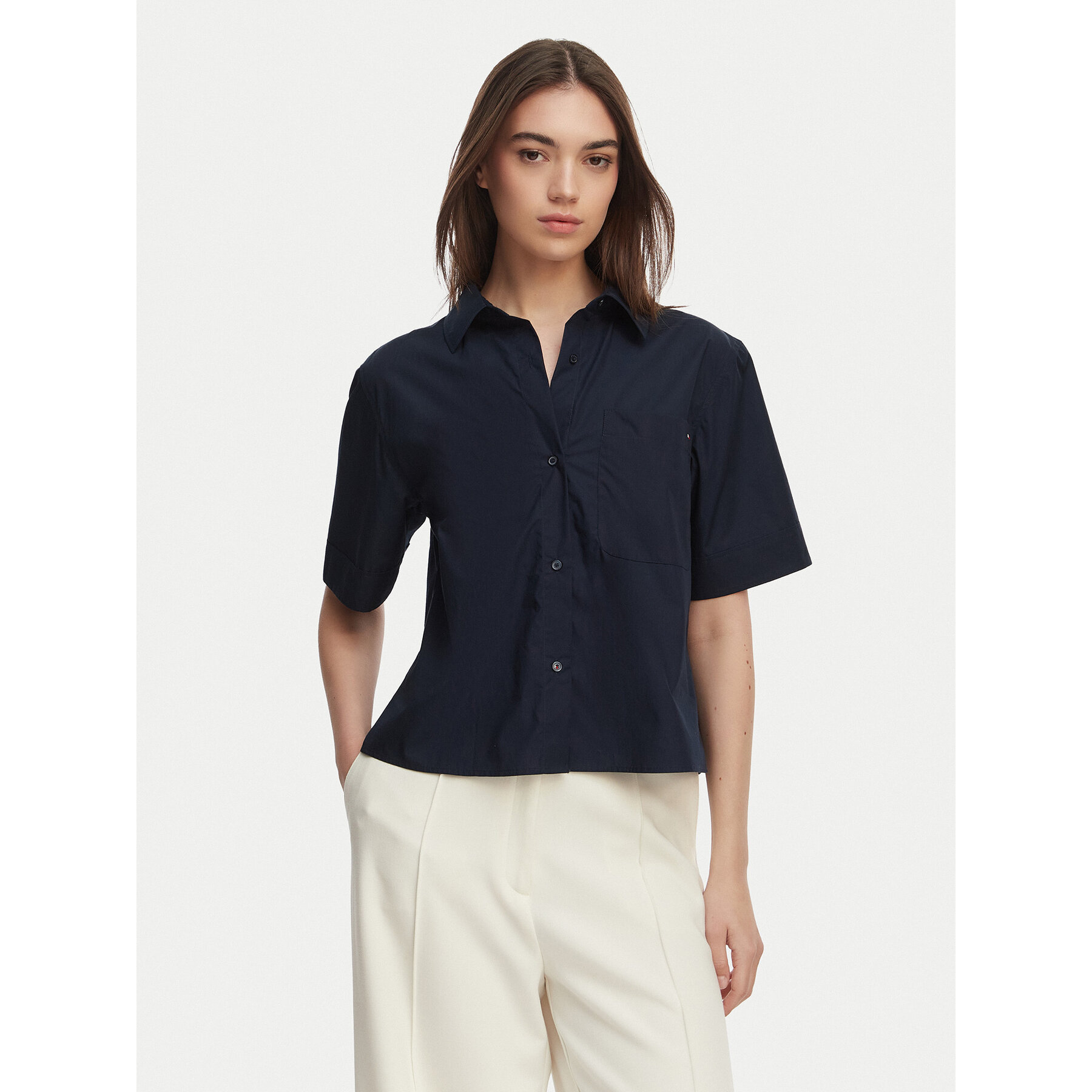 Tommy Hilfiger Hemd WW0WW48899 Dunkelblau Relaxed Fit