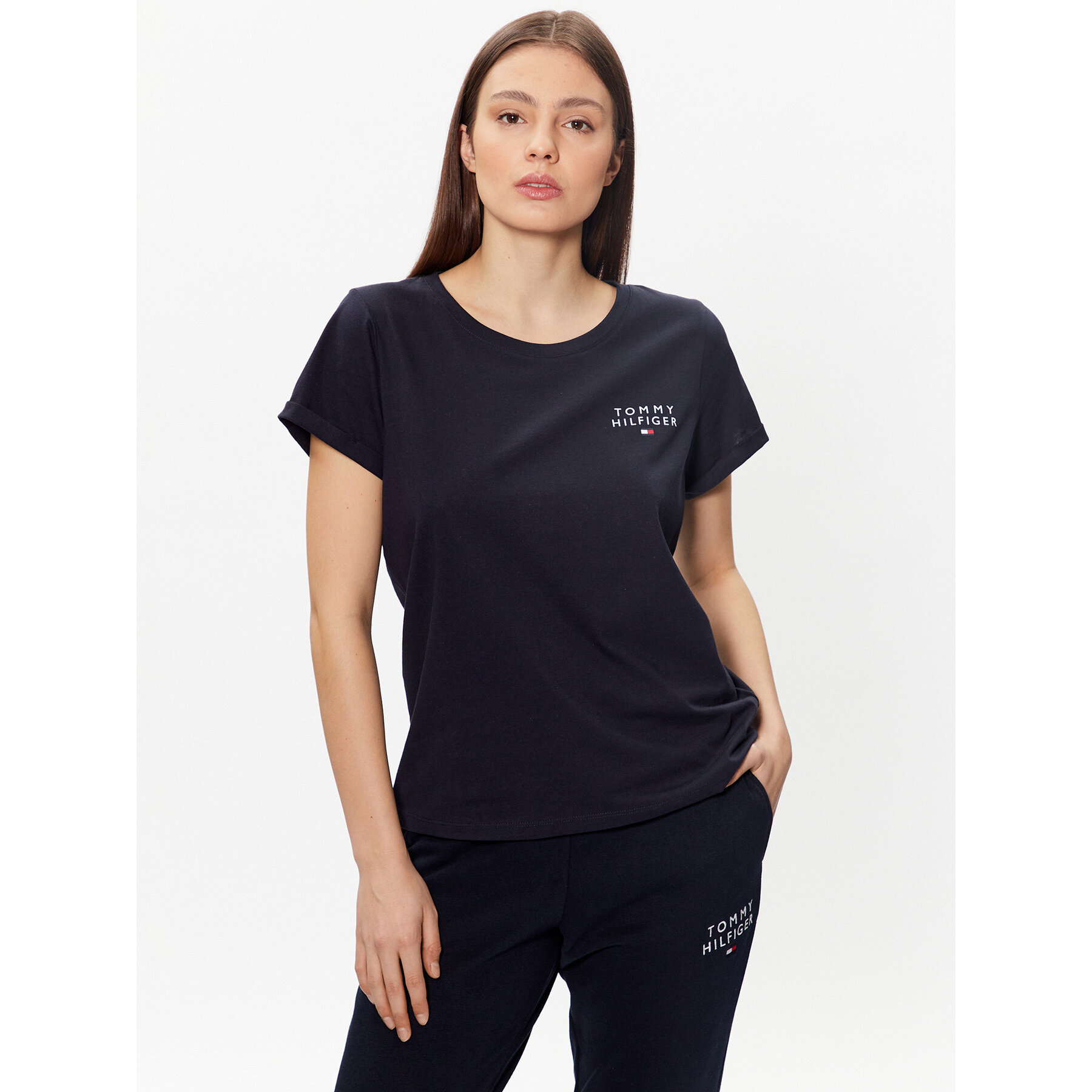 Tommy Hilfiger T-Shirt UW0UW04525 Σκούρο μπλε Relaxed Fit