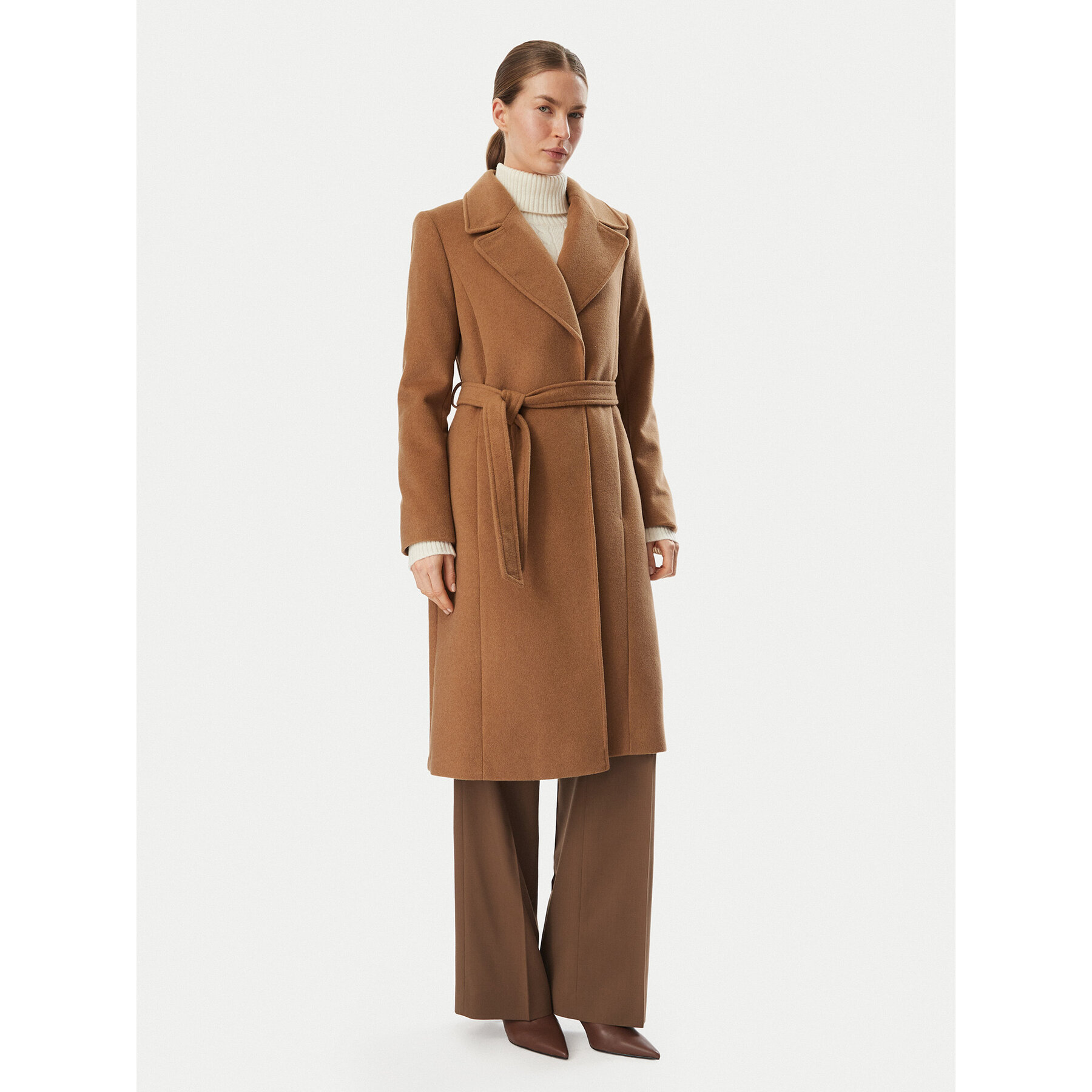 LAUREN RALPH LAUREN Wollmantel 297962169007 Hellbraun Regular Fit