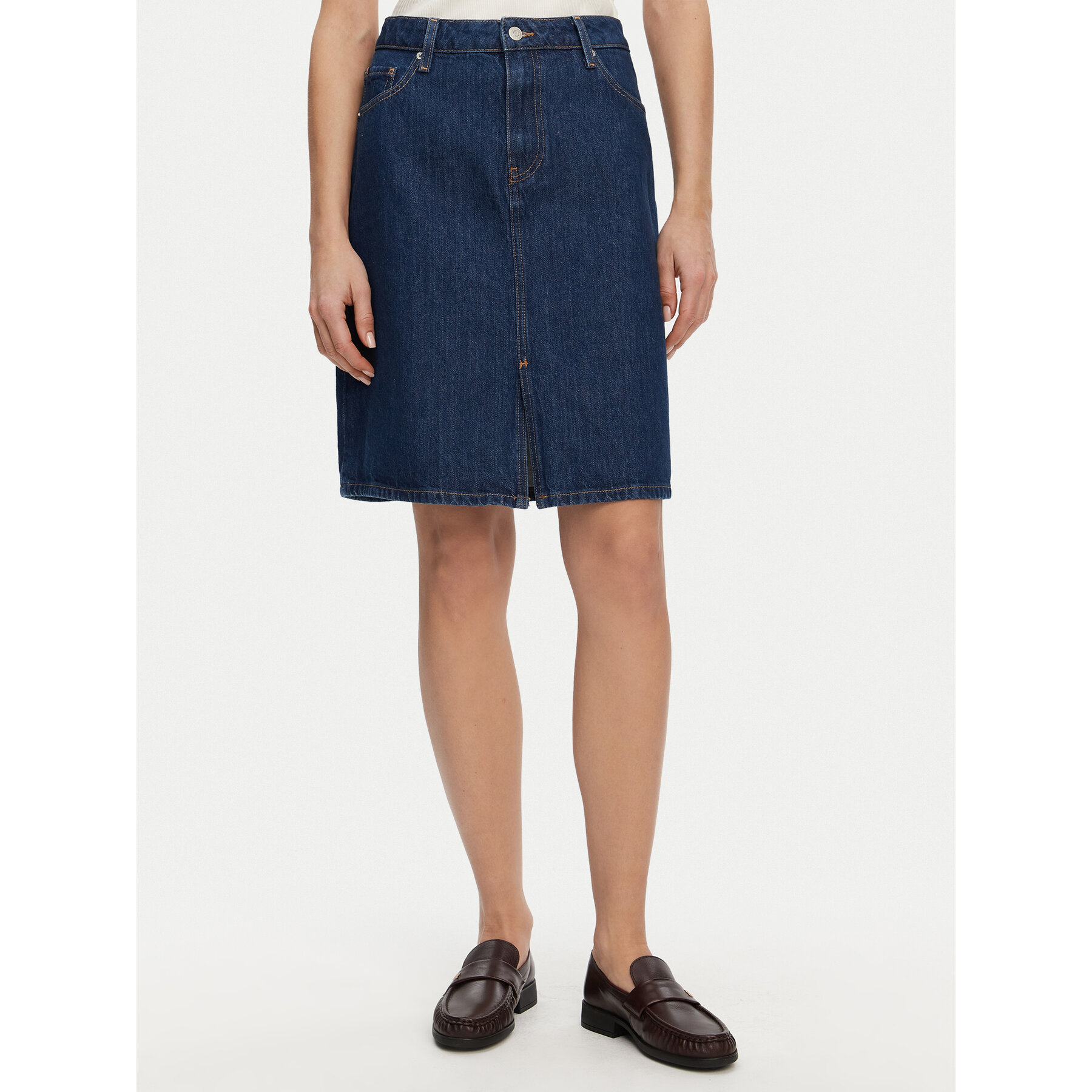 Tommy Hilfiger Jeansrock WW0WW44390 Dunkelblau Regular Fit