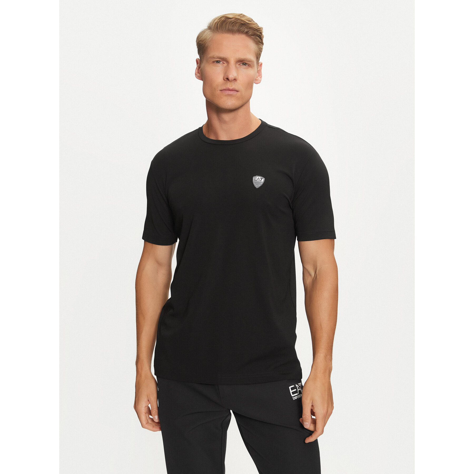 EA7 Emporio Armani Póló 8NPT16 PJRGZ 1200 Fekete Regular Fit
