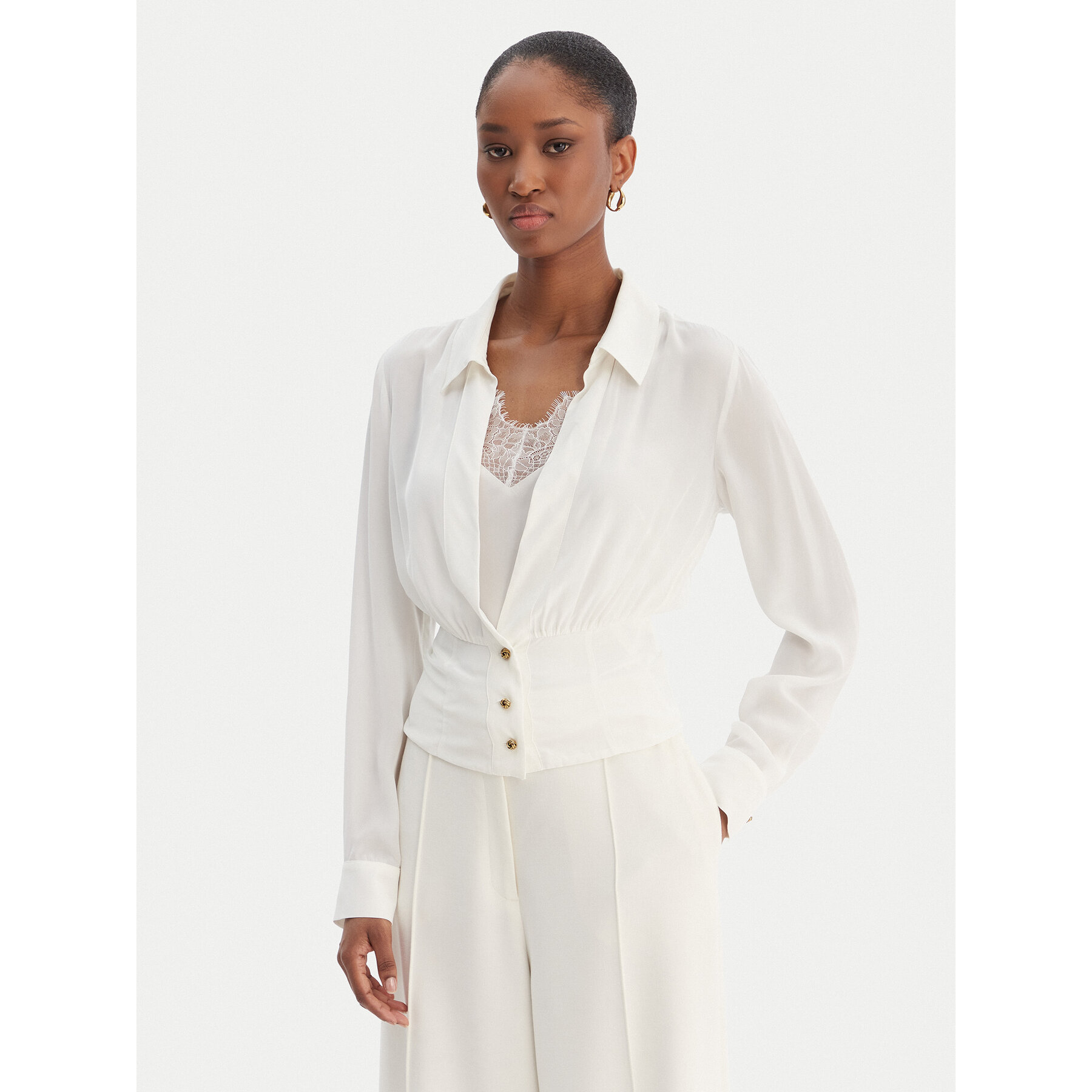 Marciano Guess Hemd 6RGH16 7443A Weiß Regular Fit
