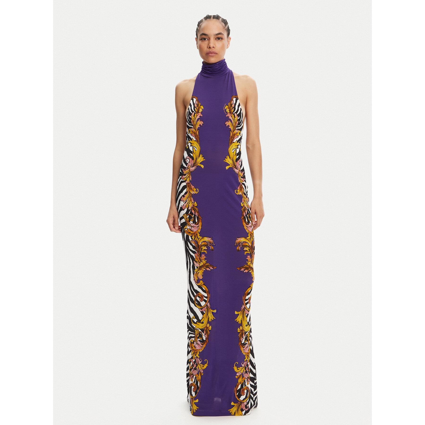 Versace Jeans Couture Abendkleid 78HAO9P5 Violett Slim Fit