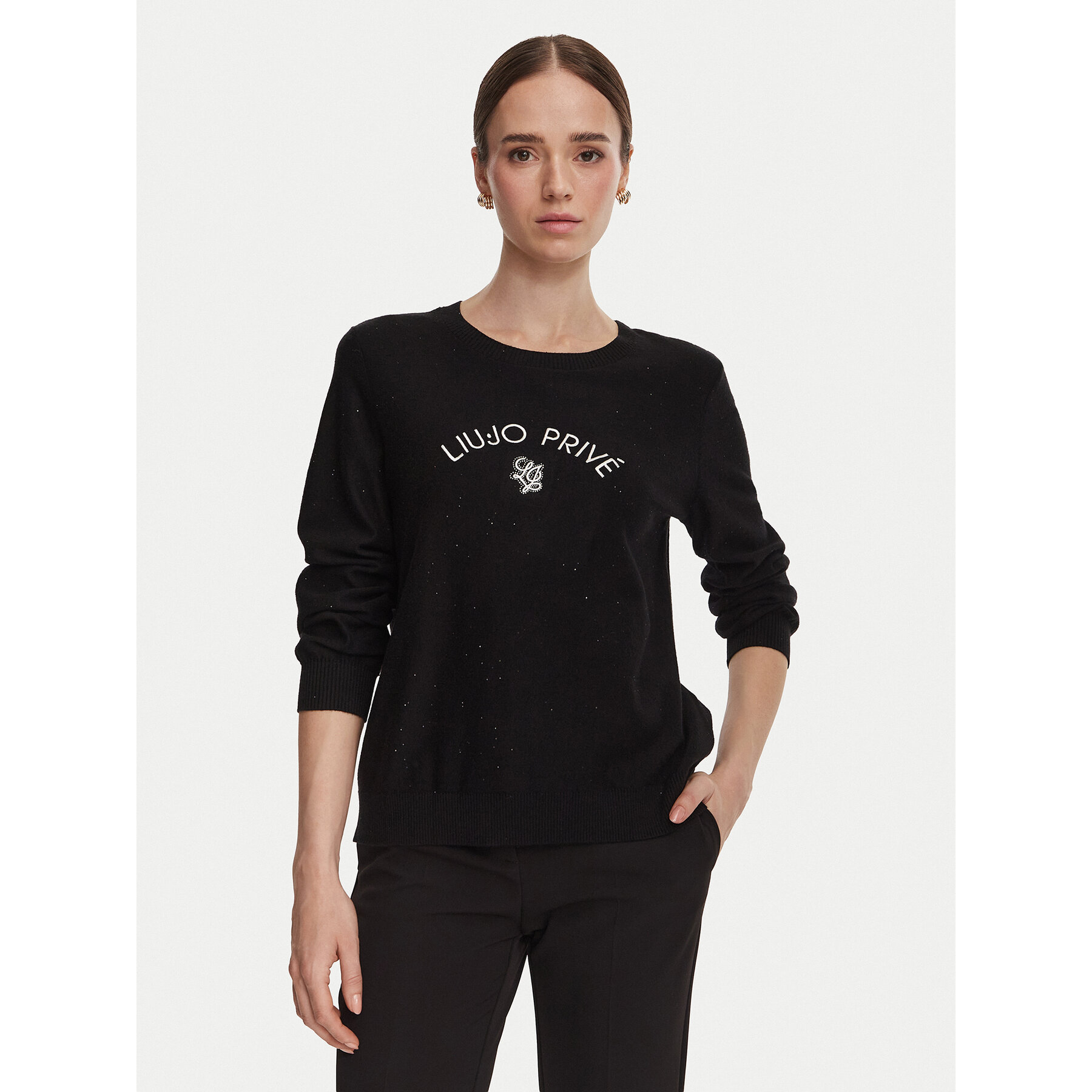 Liu Jo Sport Pullover TF6037 MS049 Schwarz Regular Fit