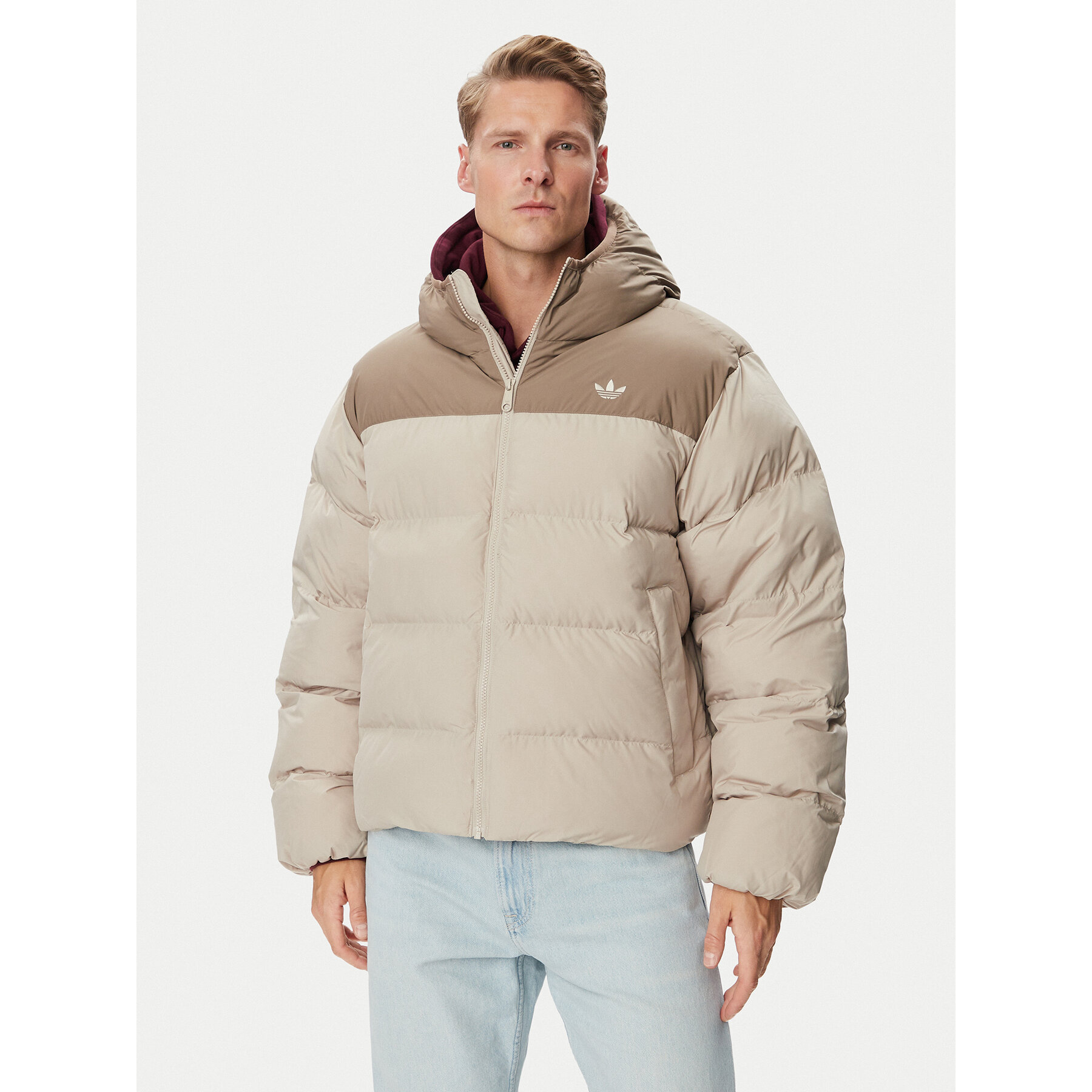 adidas Winterjacke KR7198 Hellbeige Regular Fit