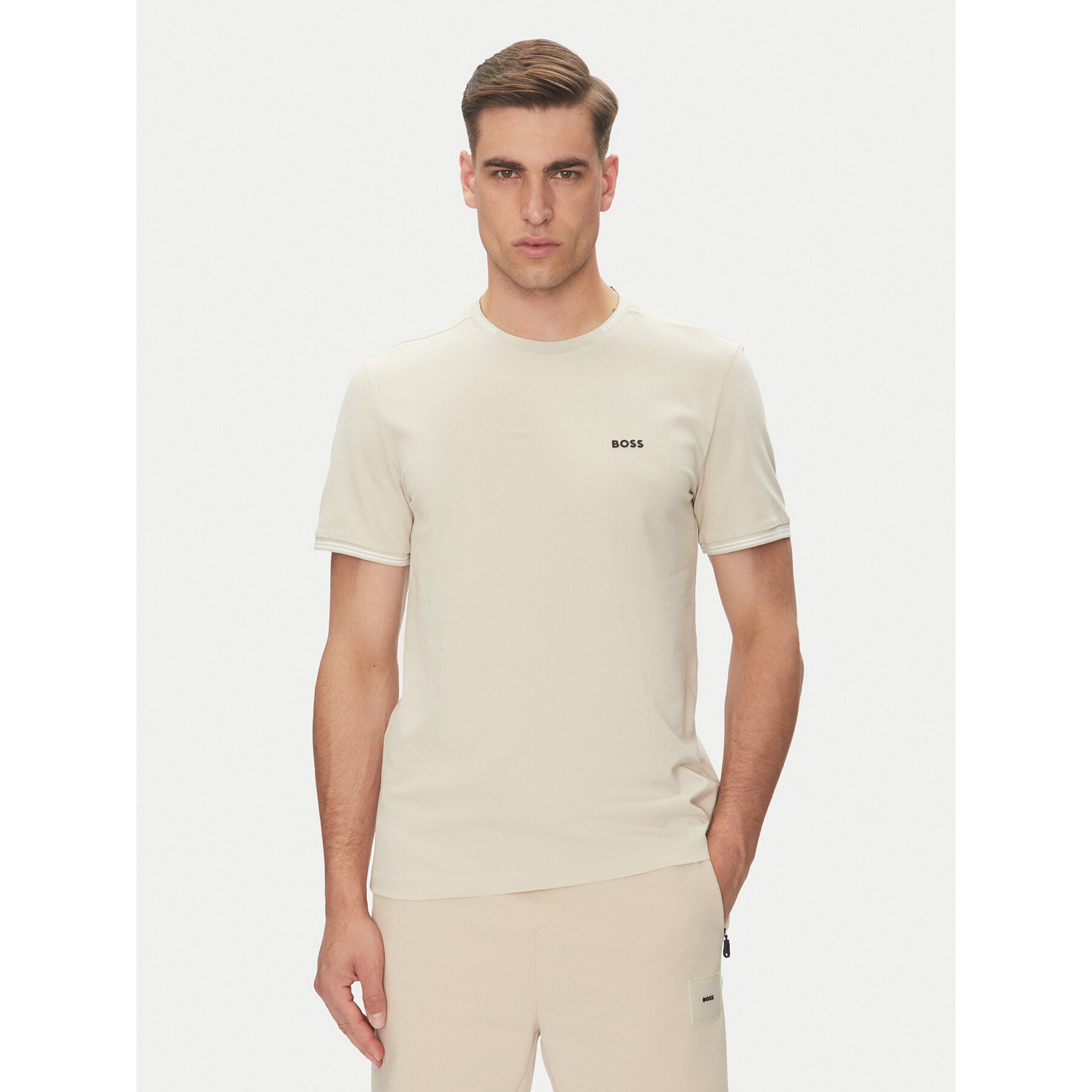 BOSS T-shirt Taul 50521245 Beige Regular Fit