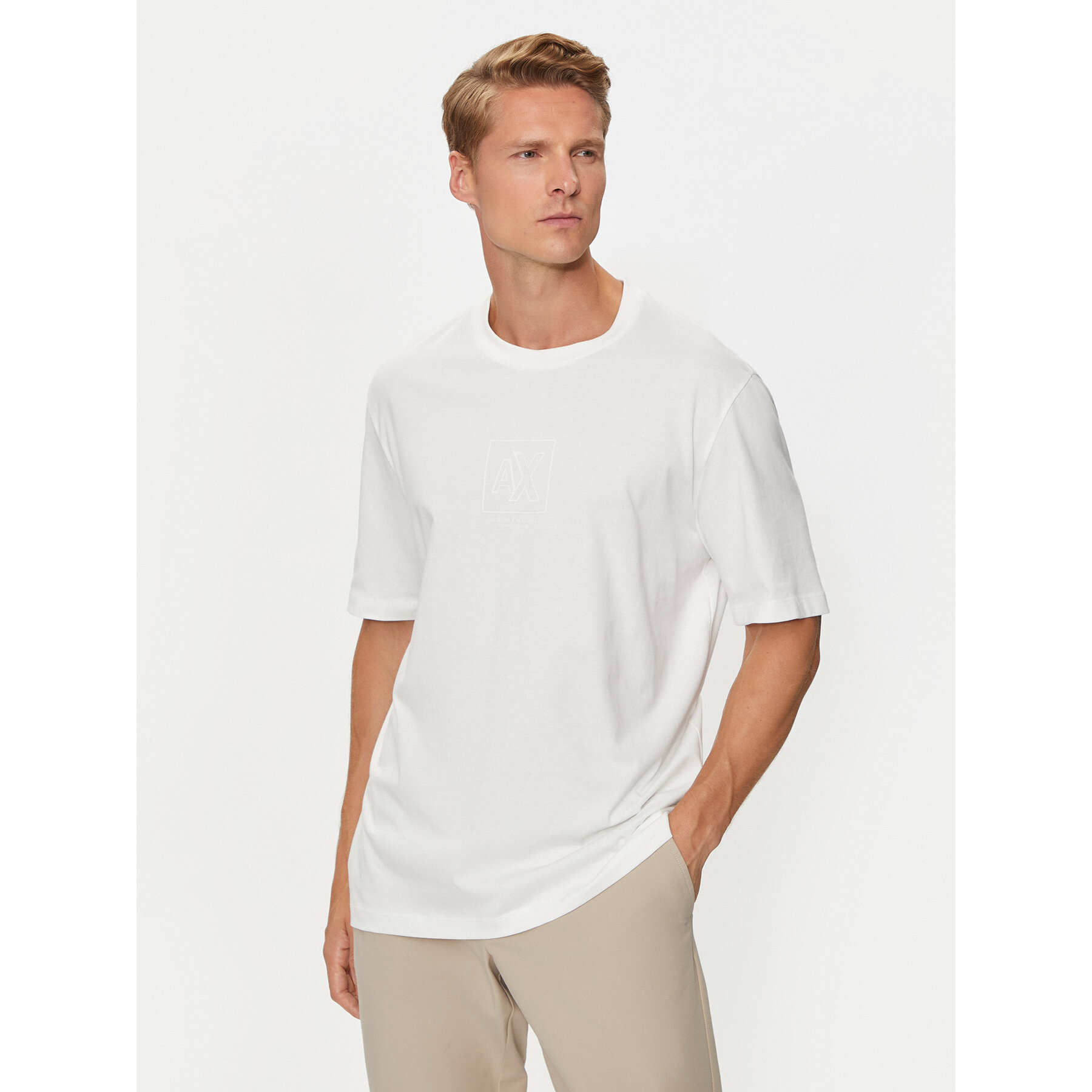 Armani Exchange T-shirt 6DZTLE ZJ9JZ 1116 Bianco Regular Fit