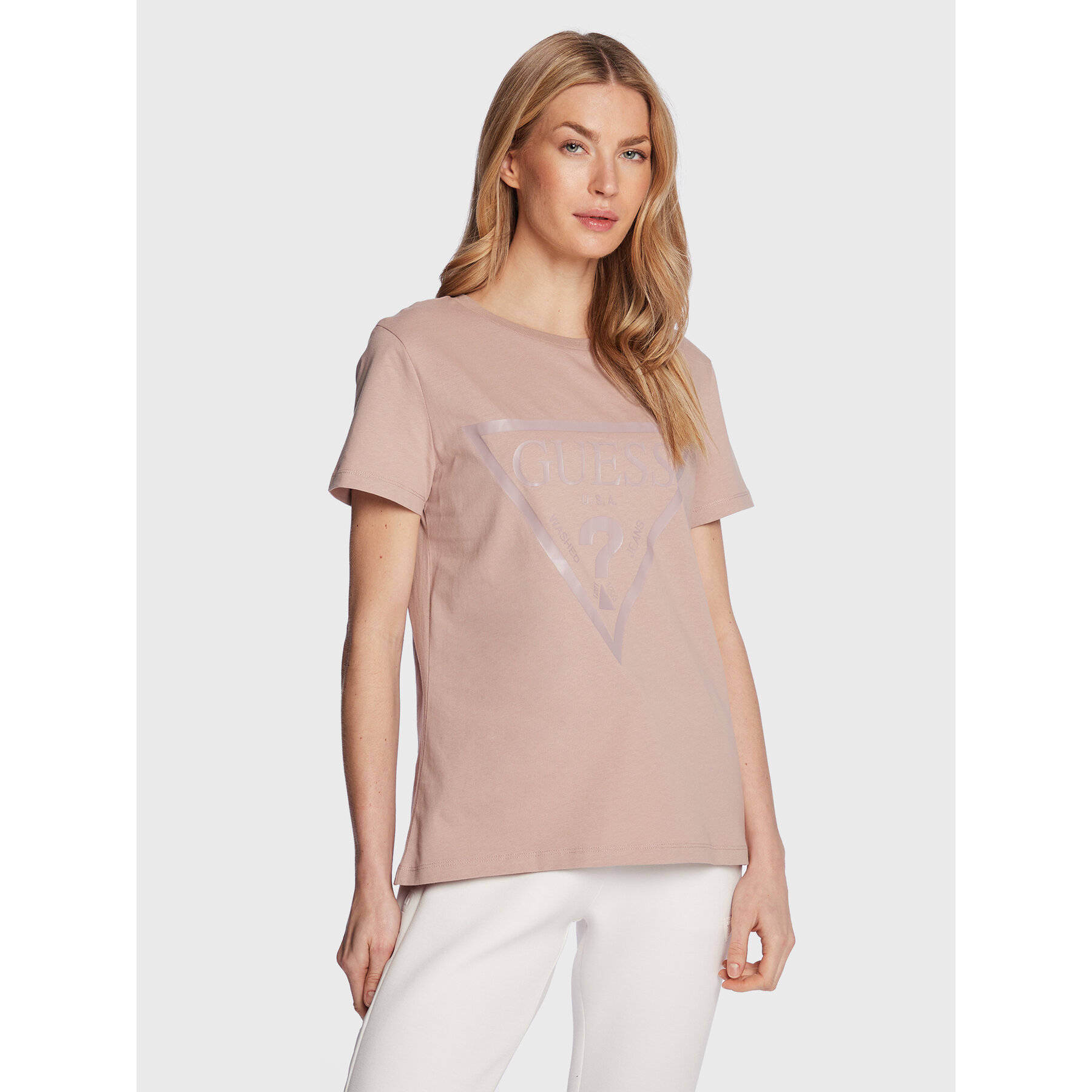 Guess T-Shirt Adele V2YI07 K8HM0 Rosa Regular Fit