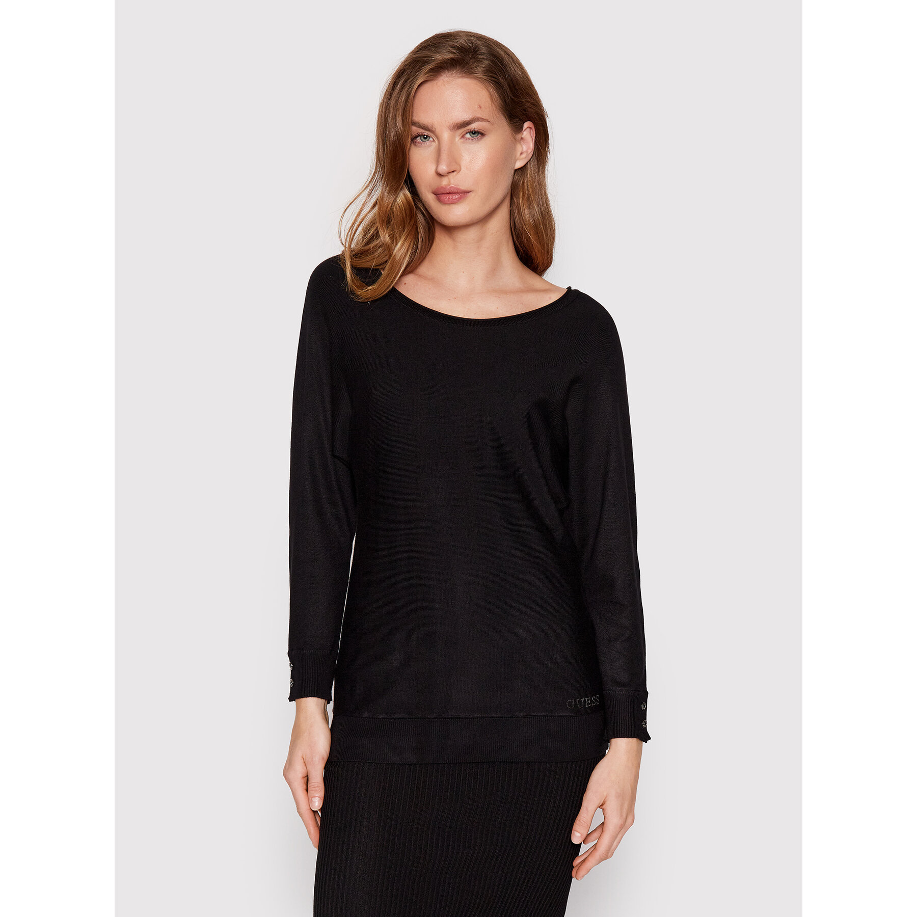 Guess Pullover Adele W2YR34 Z2V62 Schwarz Regular Fit