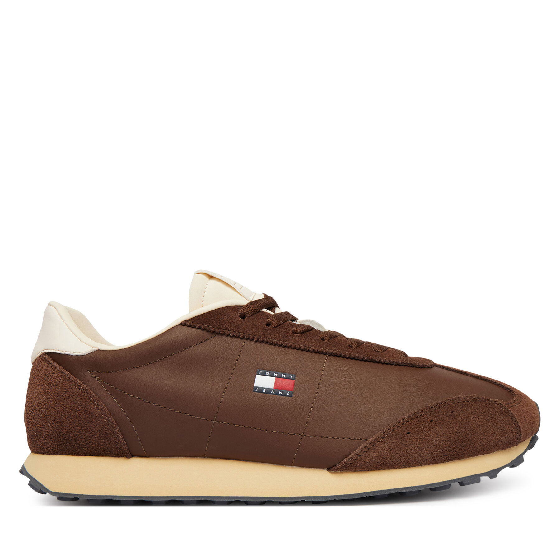 Sneakersy Tommy Jeans Tjm Retro Runner Archive Mix Mat EM0EM01763 Hnedá