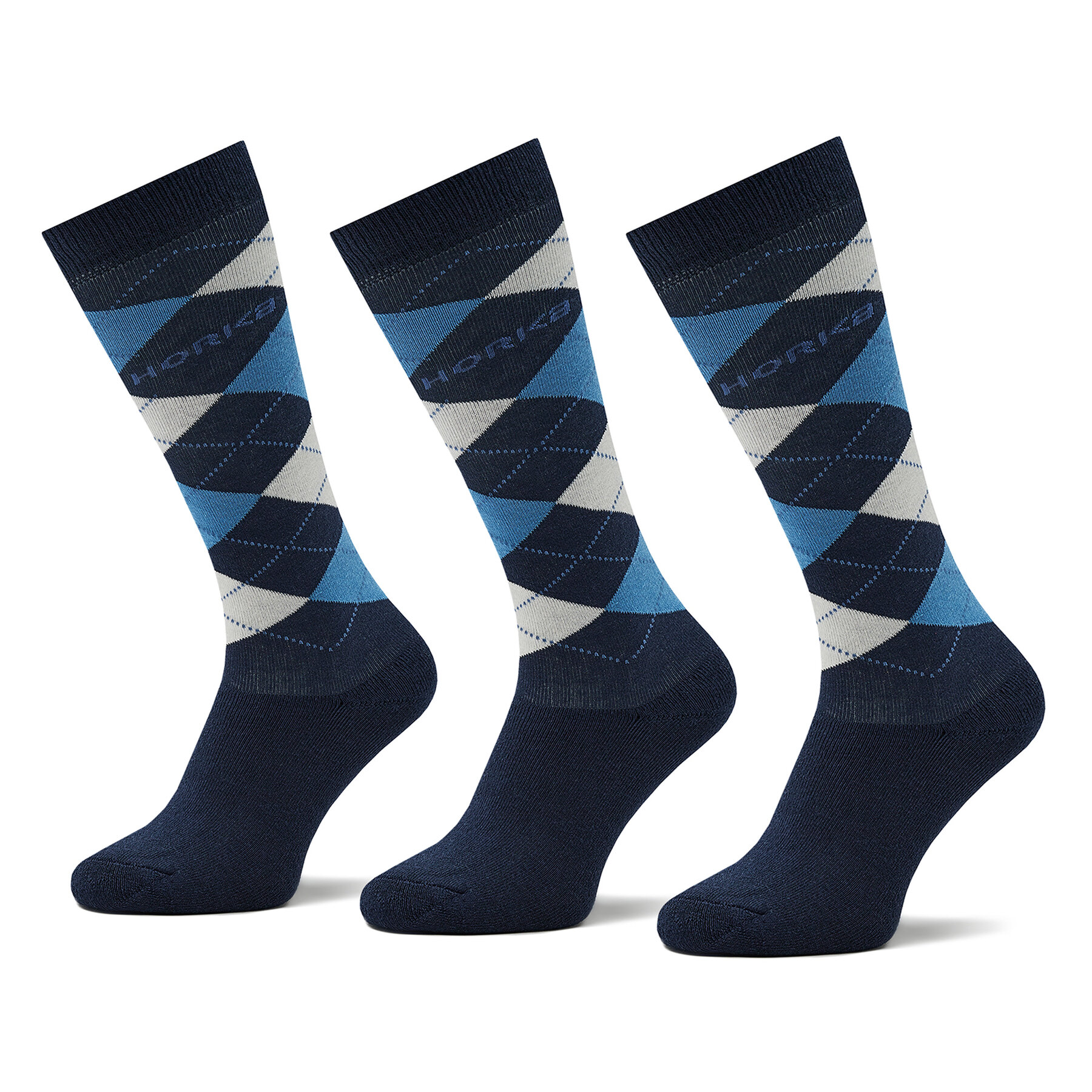 Σετ 3 ζευγάρια ψηλές κάλτσες unisex Horka Riding Socks 14545000000218 Σκούρο μπλε