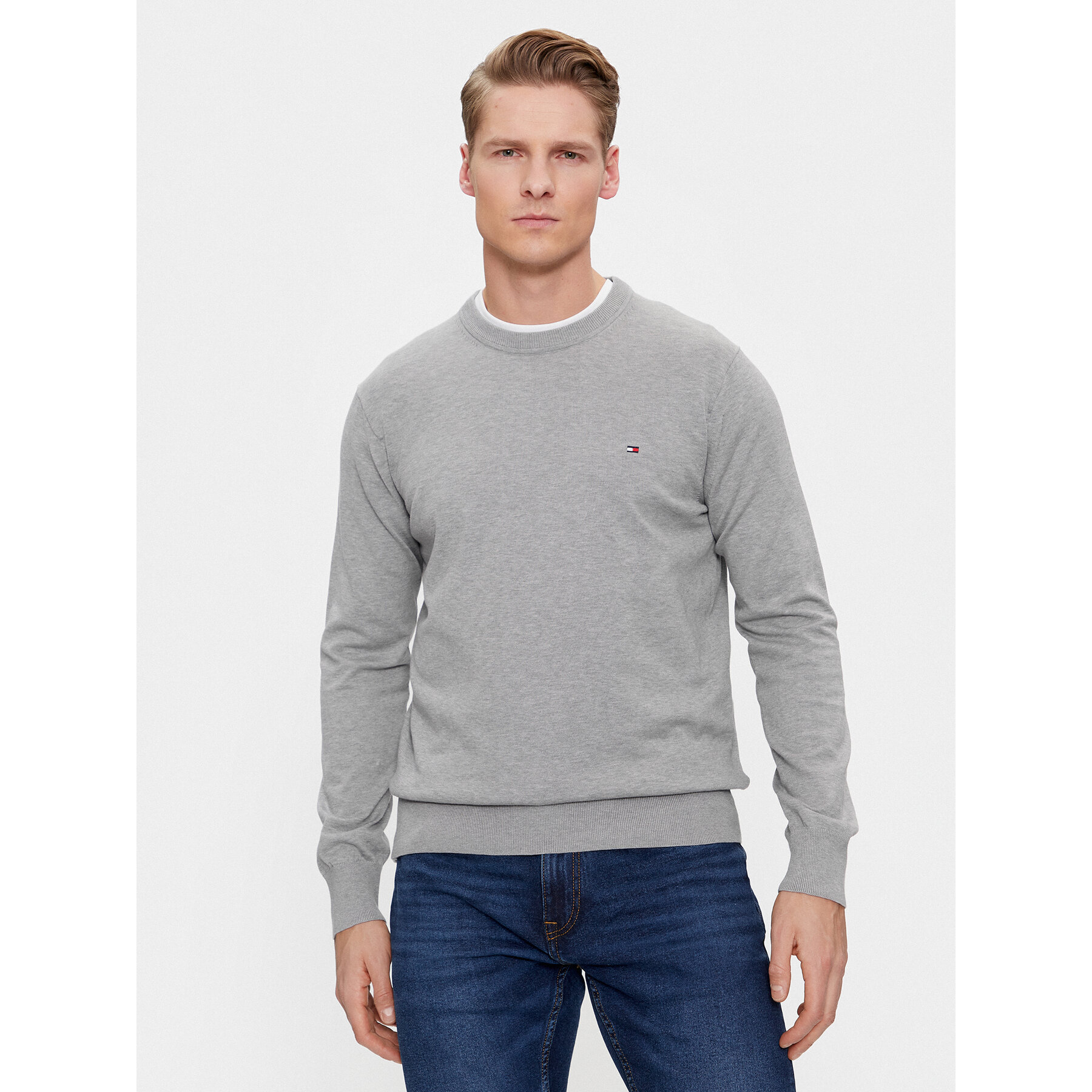 Tommy Hilfiger Pullover MW0MW30955 Grau Regular Fit