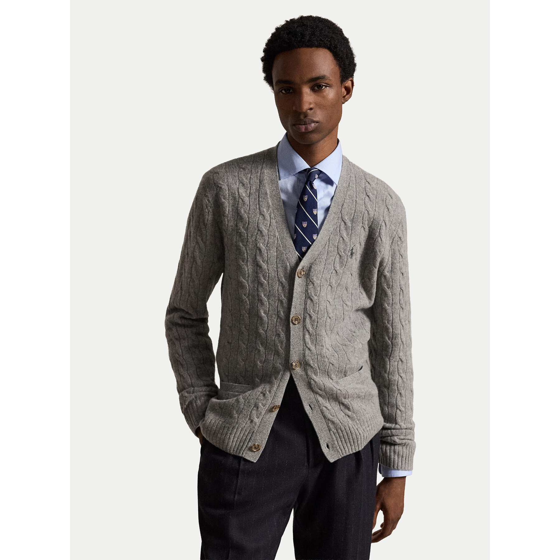 Polo Ralph Lauren Strickjacke 710B22611003 Grau Regular Fit