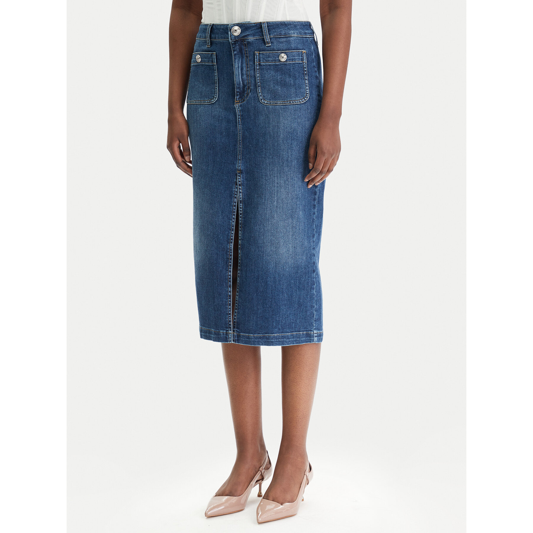 Liu Jo Jeansrock UA6259 D0275 Blau Regular Fit