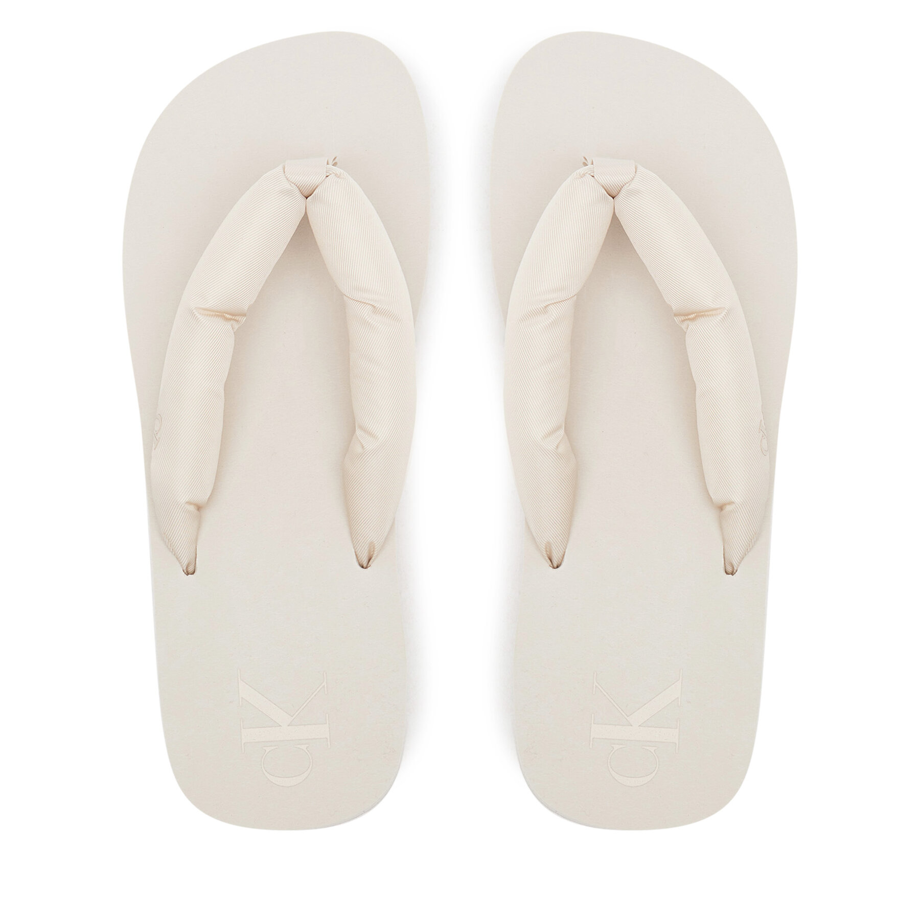 Damskie Japonki Calvin Klein Jeans, Rozmiar 41 Beżowy Beach Sandal Flatform Ttxr Satin YW0YW01723