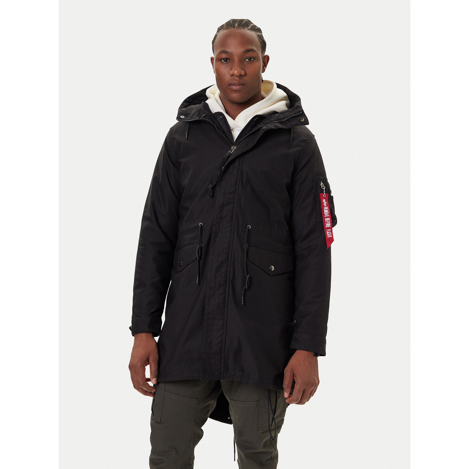 Alpha Industries Parka Studio M-51 Fishtail 258112 Schwarz Regular Fit