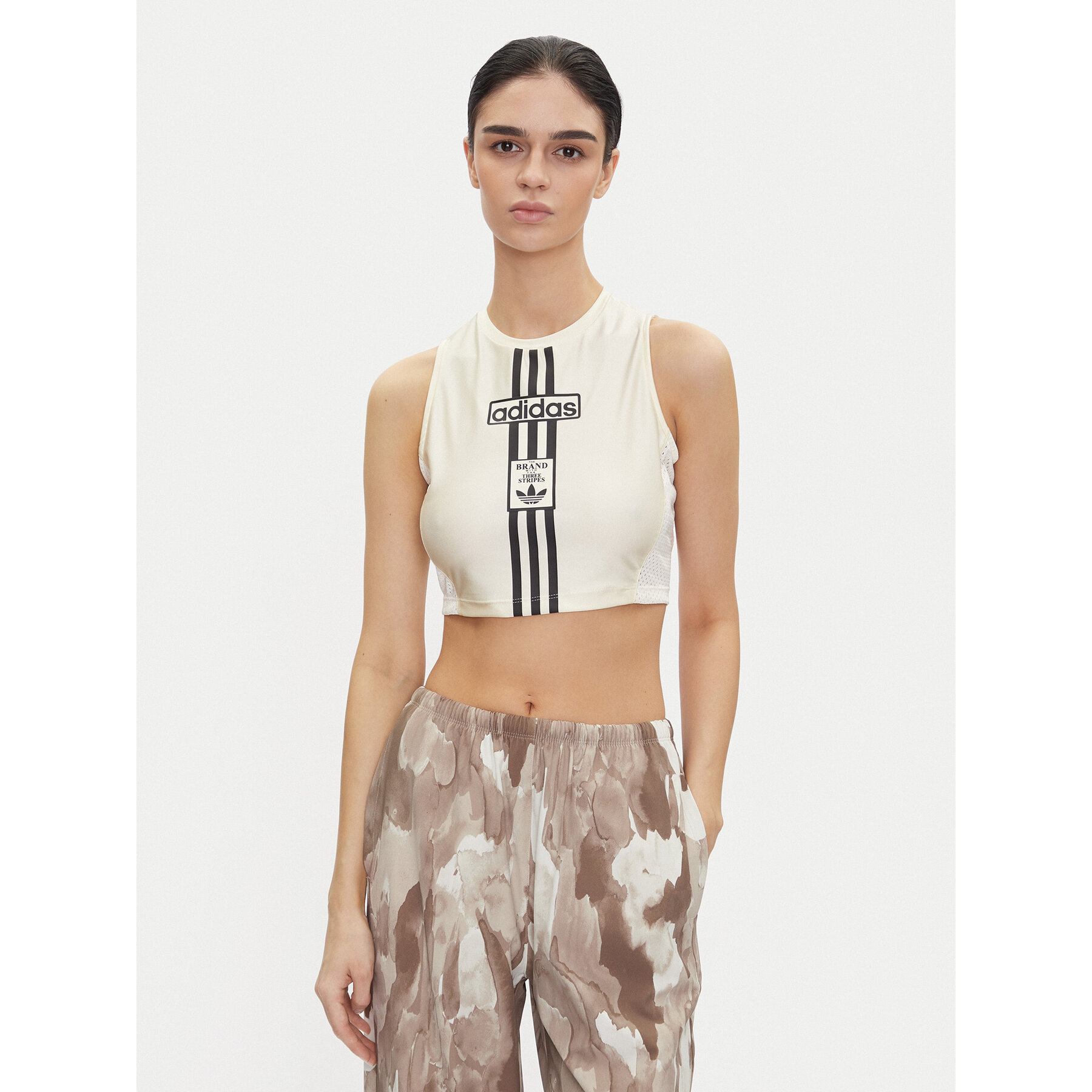 adidas Τοπ Adibreak JD0103 Εκρού Slim Fit