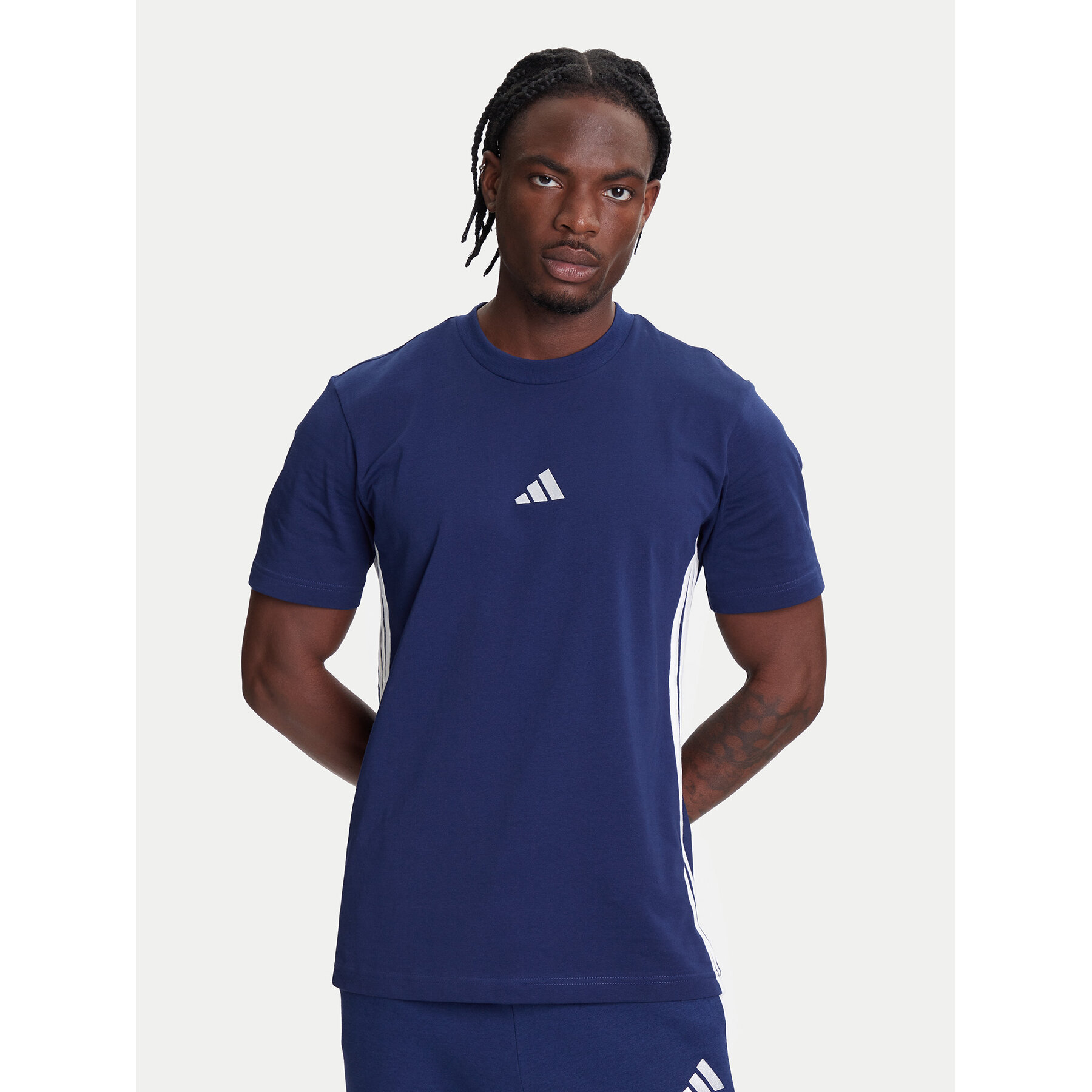adidas Póló Essentials 3-Stripes JE6399 Kék Regular Fit