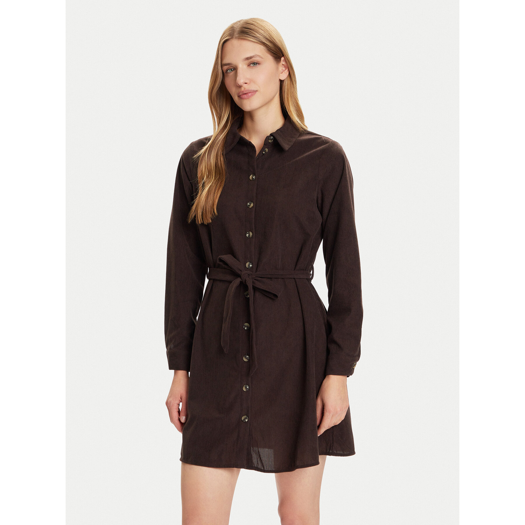 Vero Moda Hemdkleid Elly 10334288 Braun Regular Fit
