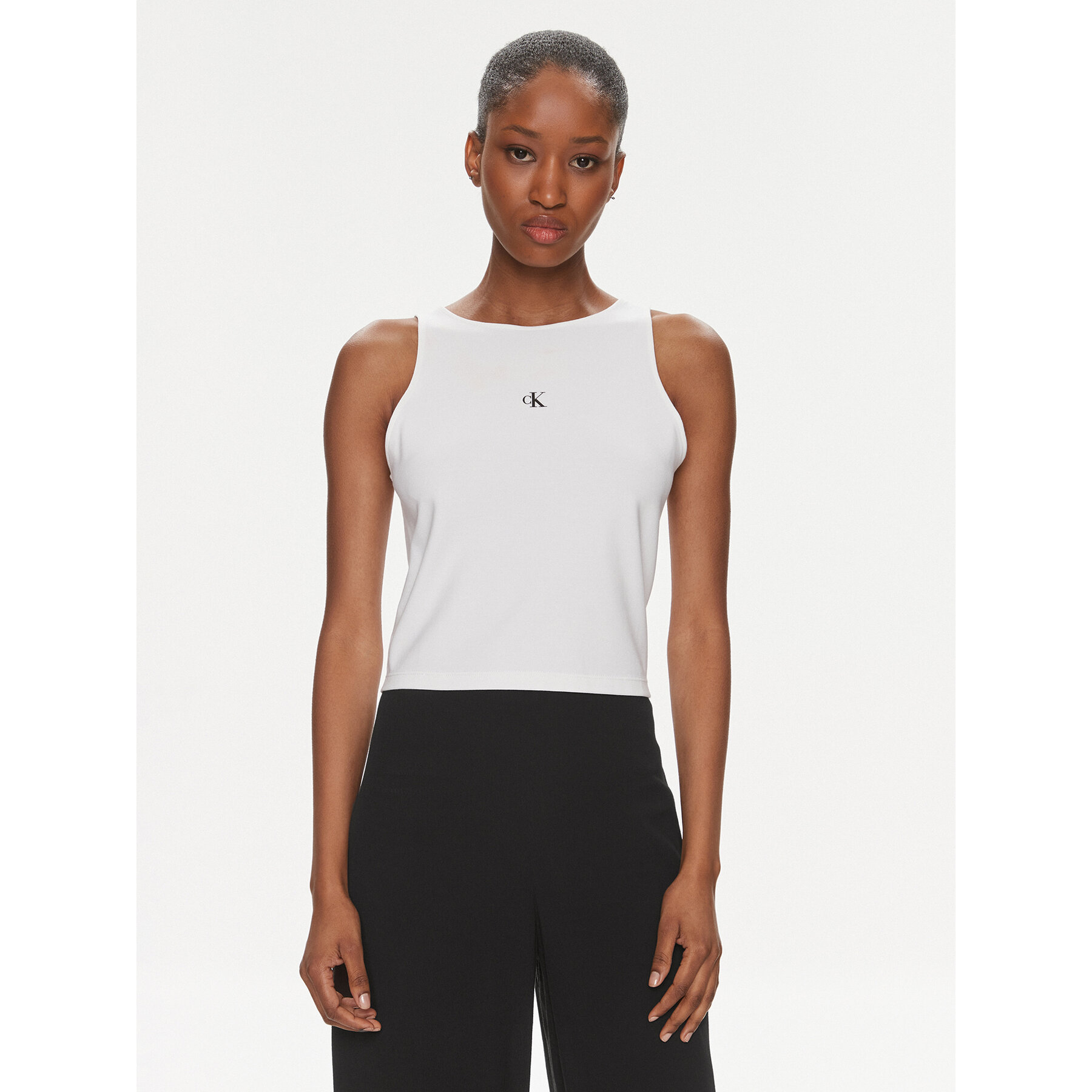 Calvin Klein Jeans Τοπ Archival J20J223107 Λευκό Slim Fit