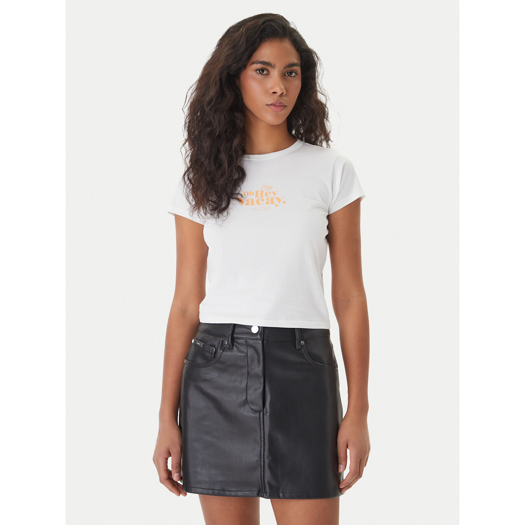 HUGO T-Shirt Dichroma_B 50560769 Weiß Slim Fit