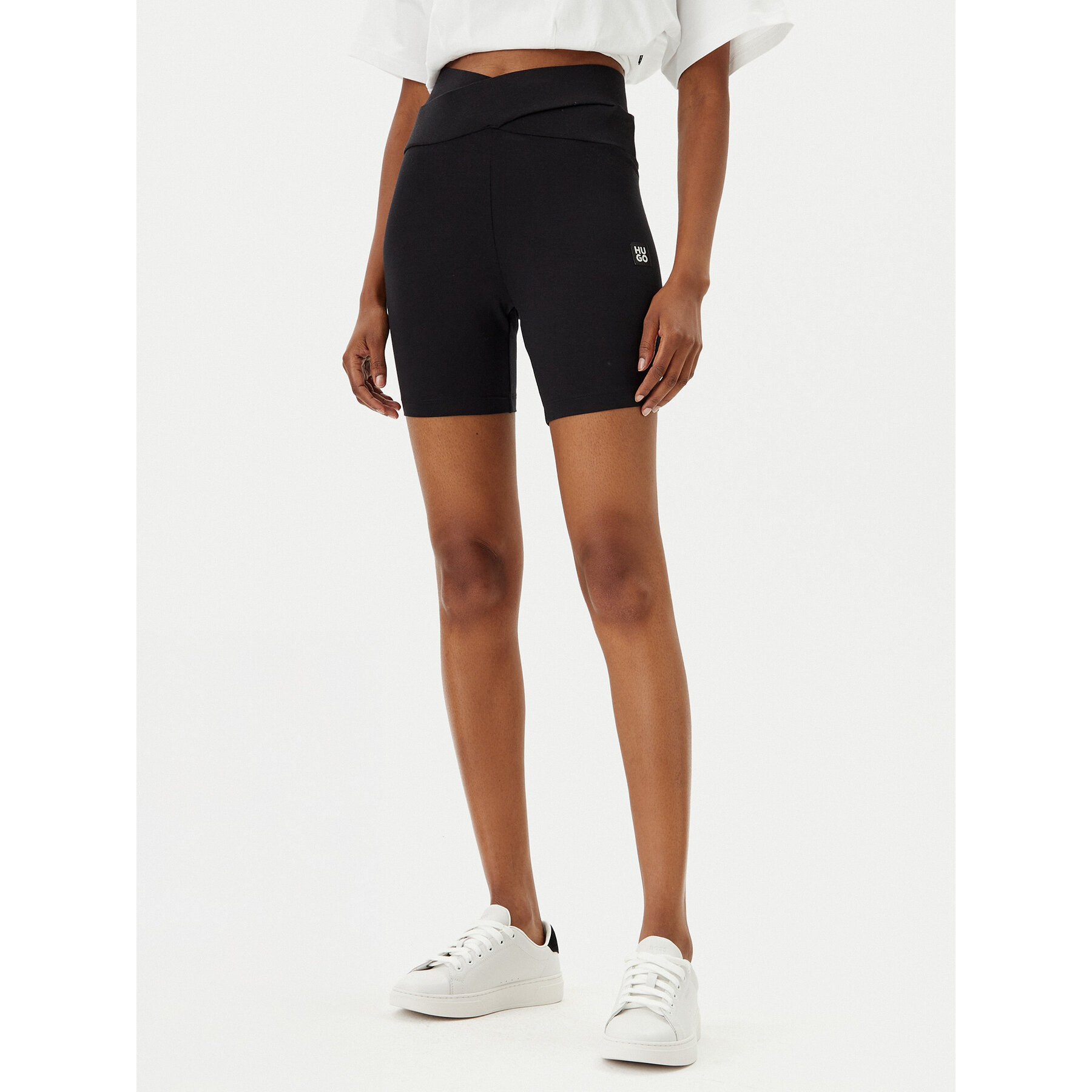 HUGO Bikershorts Ivy 50540169 Schwarz Slim Fit