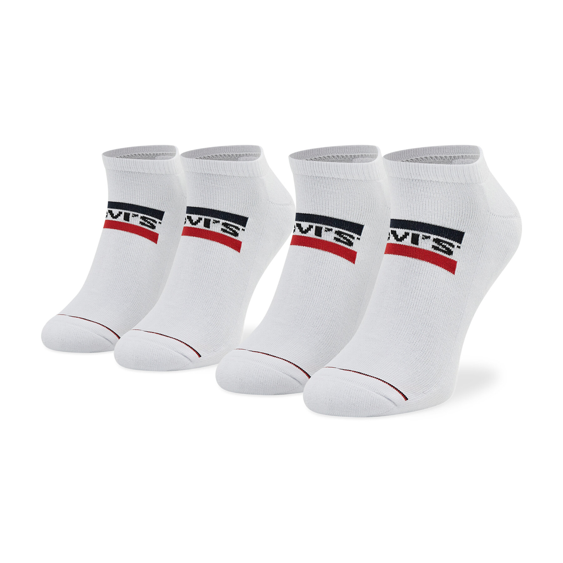 Lot de 2 paires de chaussettes basses unisexe Levi's® 701219507 Blanc