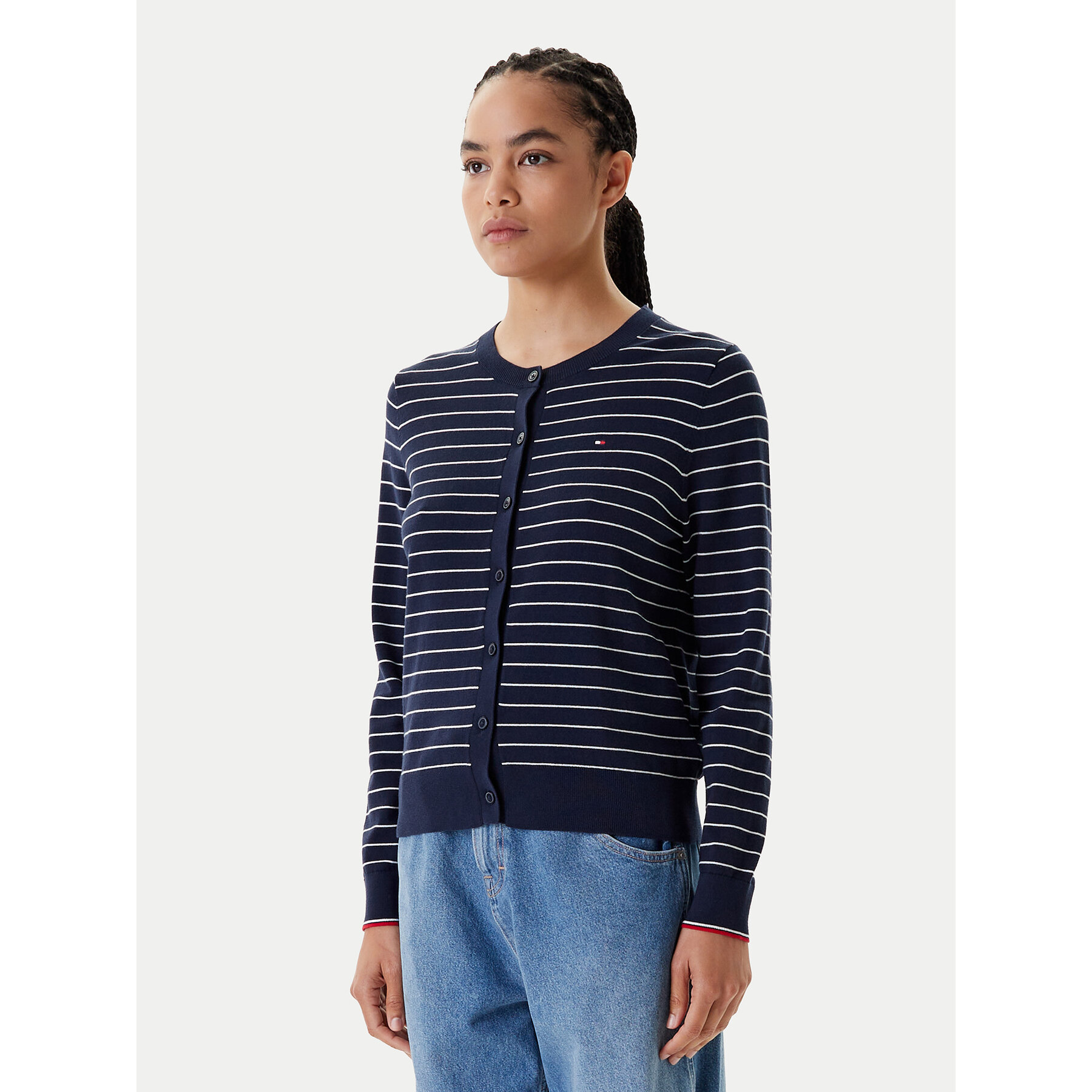 Tommy Hilfiger Strickjacke WW0WW42370 Dunkelblau Regular Fit