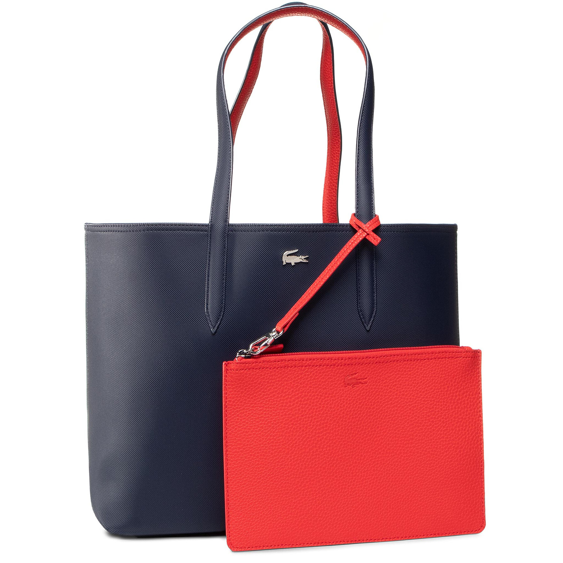 Damska Torebka Lacoste Czerwony Shopping Bag NF2142AA