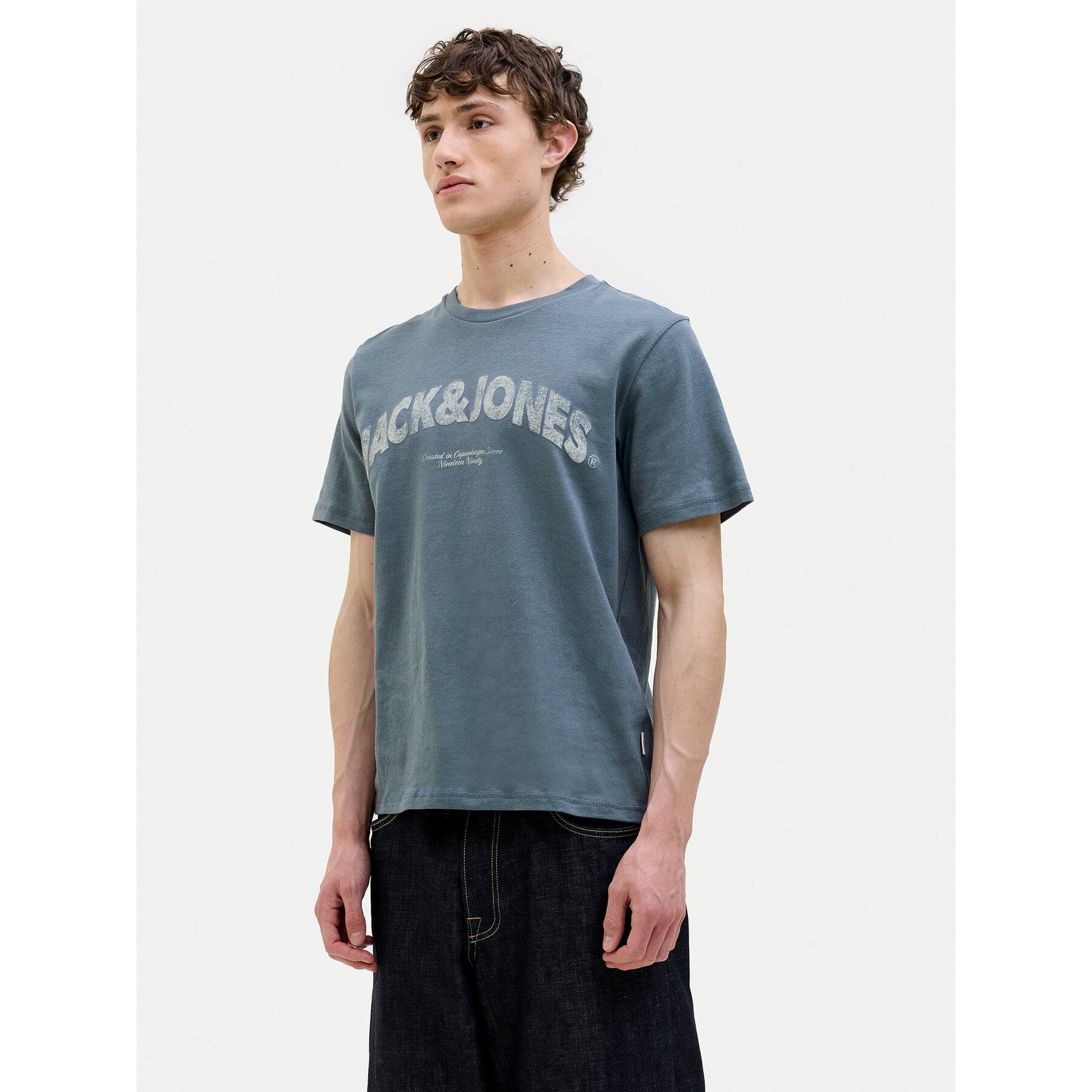 Jack & Jones T-Shirt Almeria 12276962 Μπλε Regular Fit