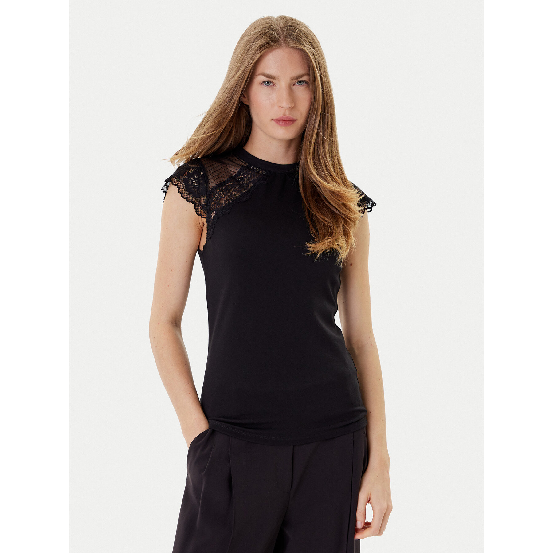 Morgan Bluse 252-DODO Schwarz Slim Fit
