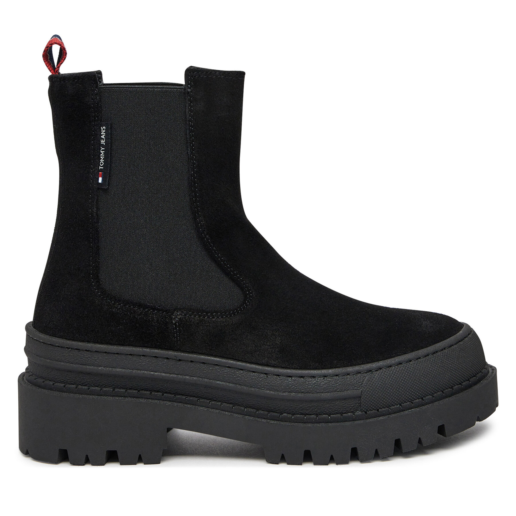 Tommy Jeans Donna Chelsea, Taglia 39, Nero, Tjw Foxing Chelsea Suede EN0EN02631, taglia : 39