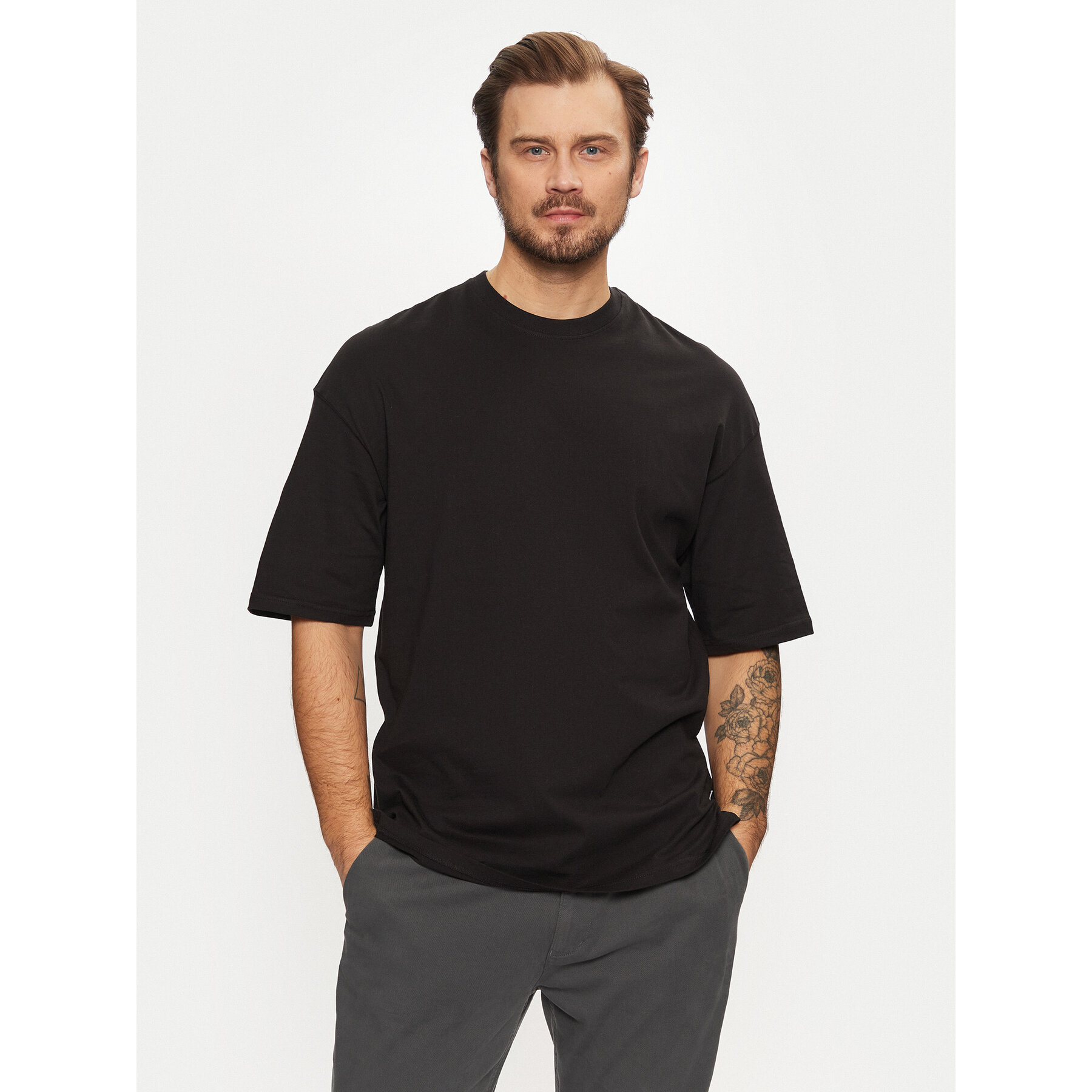 Jack & Jones T-shirt Charge 12259975 Nero Oversize
