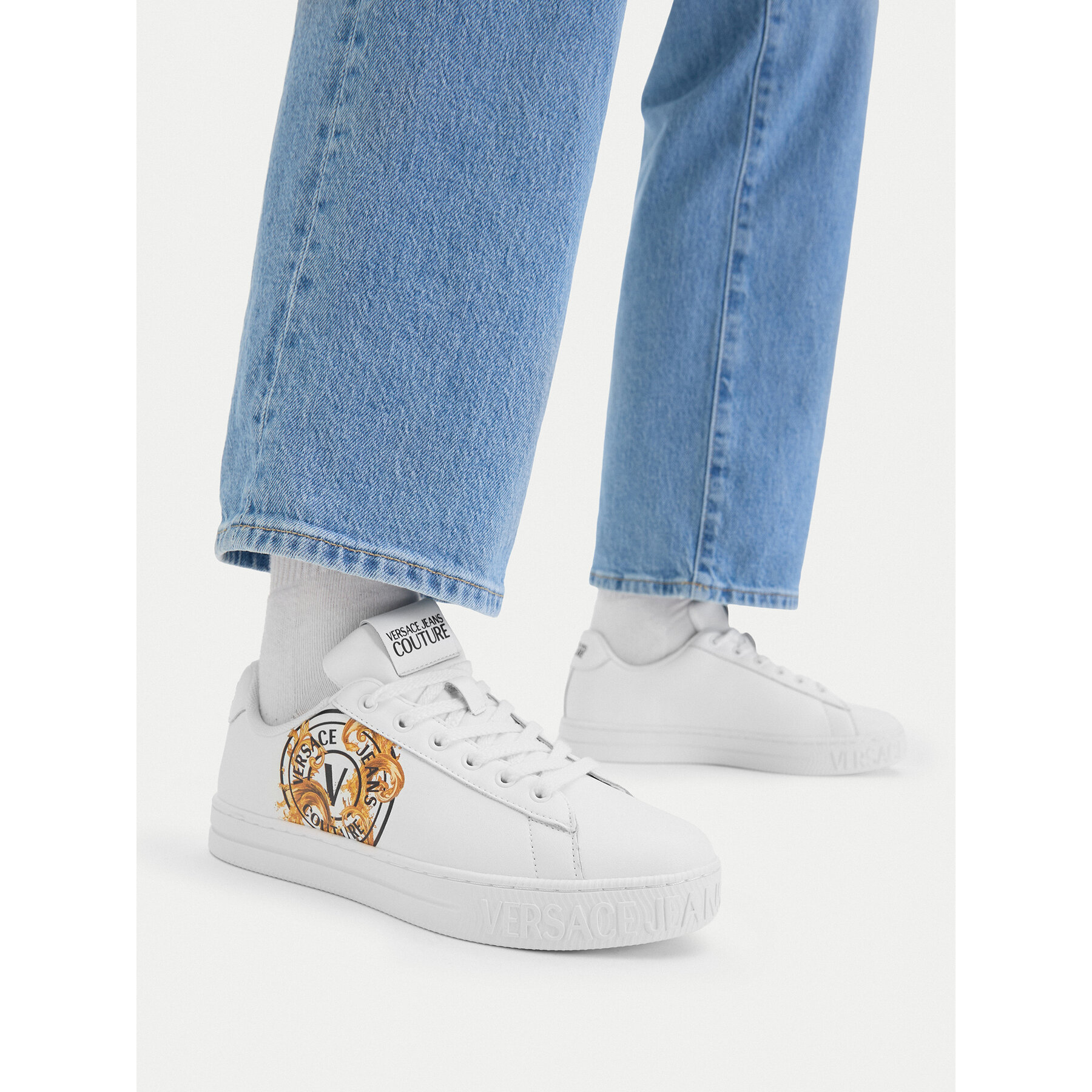 Сникърси Versace Jeans Couture 80VA3SK3 ZPB73 3 Бял