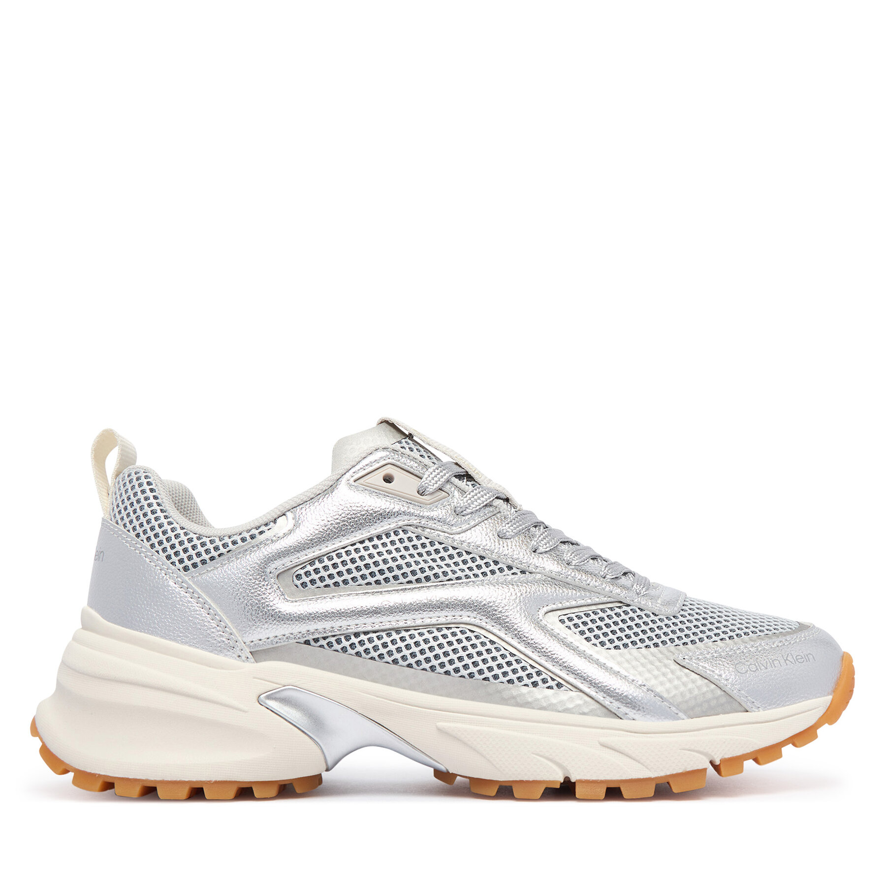 Сникърси Calvin Klein Hike Runn Ck Stripe Mesh-Lth Met HW0HW03251 Сив