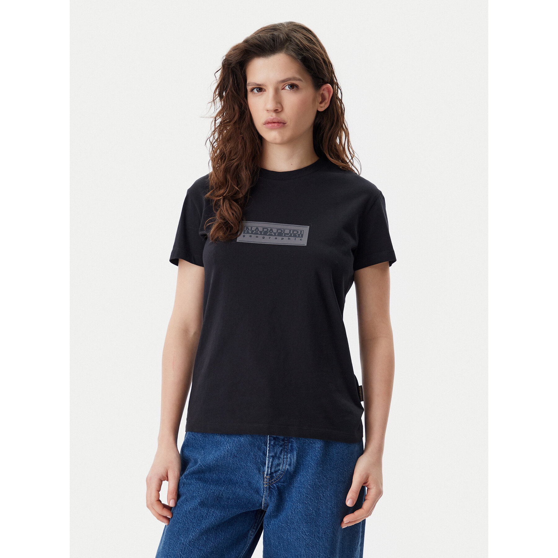 Napapijri T-Shirt NP0A4IP1 Μαύρο Regular Fit