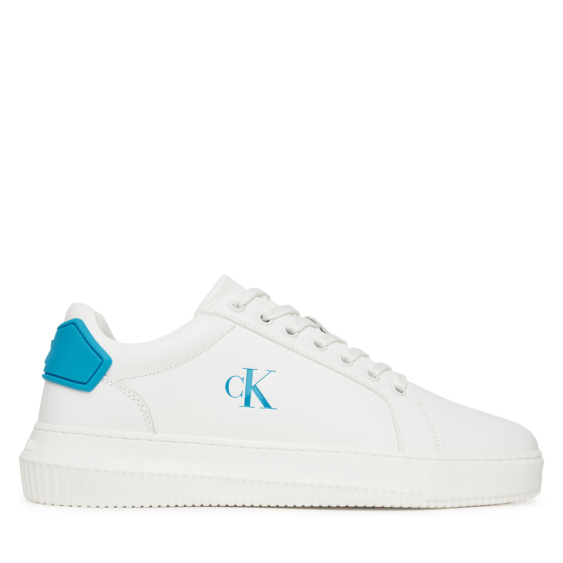 Sneakersy Calvin Klein Jeans Chunky Cupsole Ru Patch Lth YM0YM01296 Biela