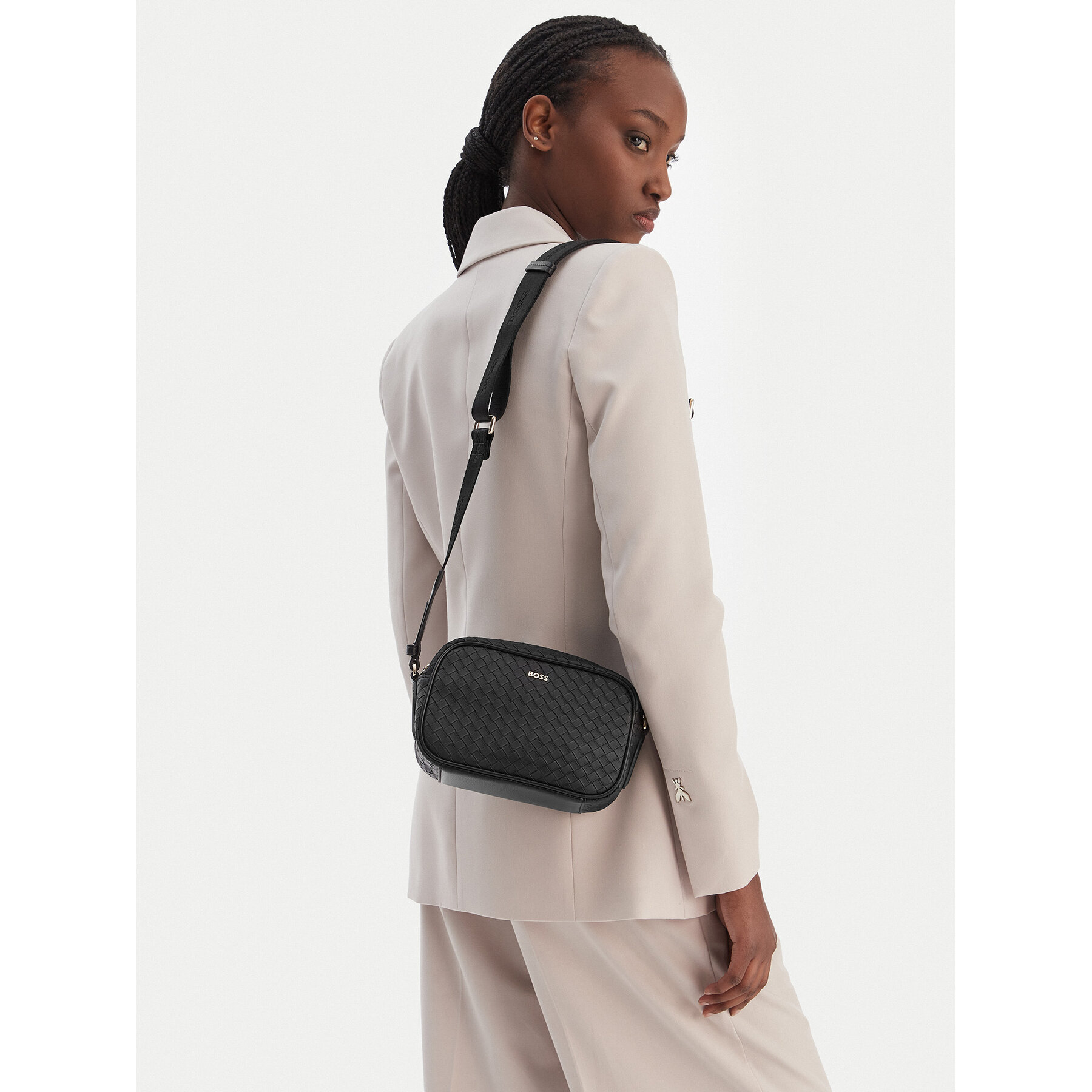 Дамска чанта BOSS 50558012 Черен