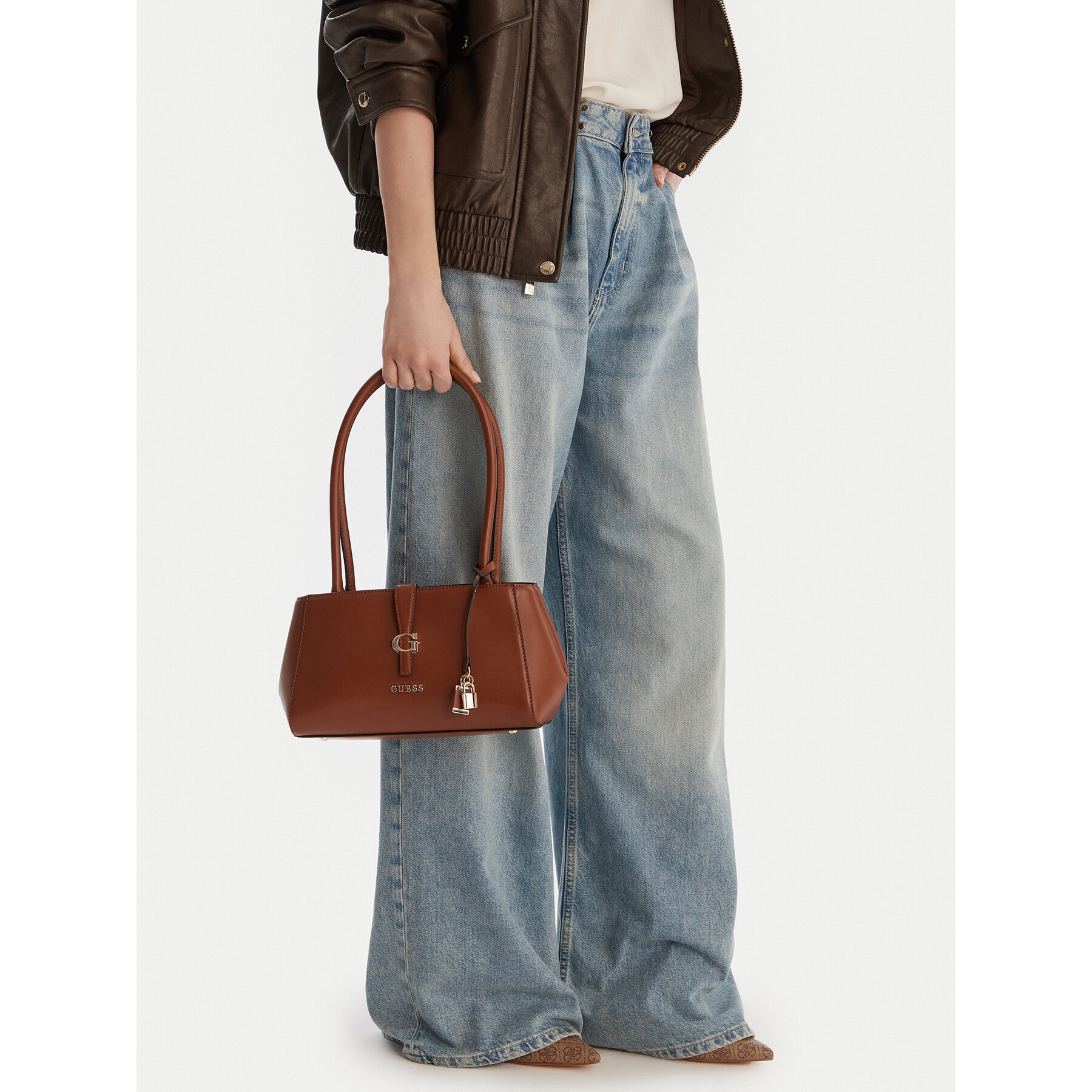 Geantă Guess Carrie HWVG98 96080 Maro