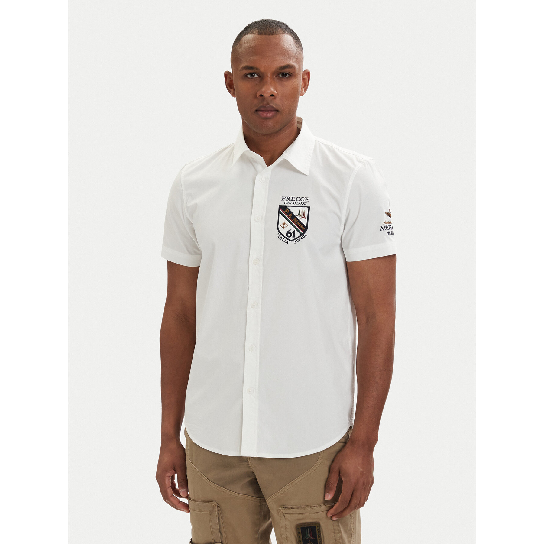 Aeronautica Militare Hemd 261CA1326UCT03288 Weiß Regular Fit