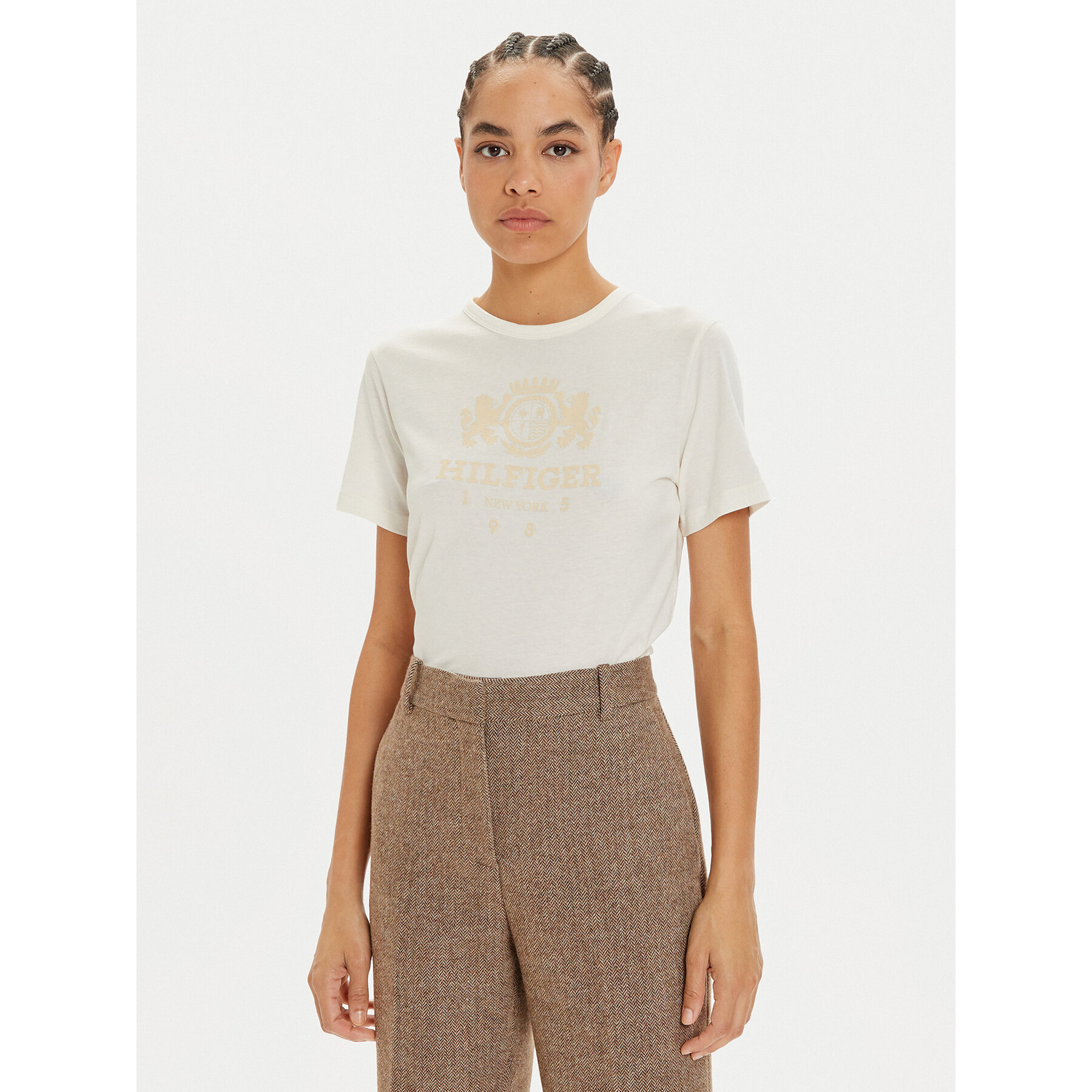 Tommy Hilfiger T-Shirt Varsity WW0WW42899 Λευκό Regular Fit