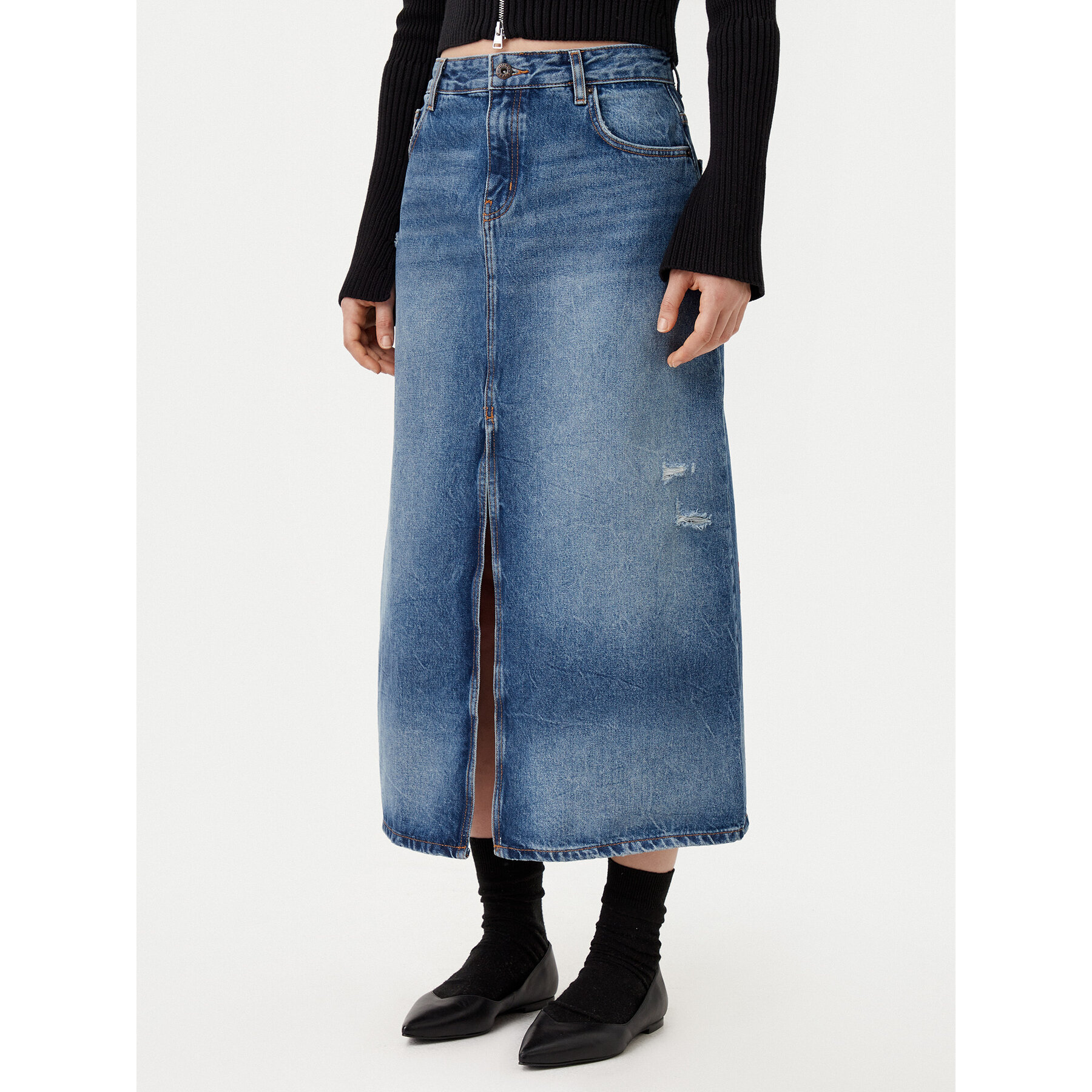 HUGO Jeansrock 50531699 Blau Regular Fit