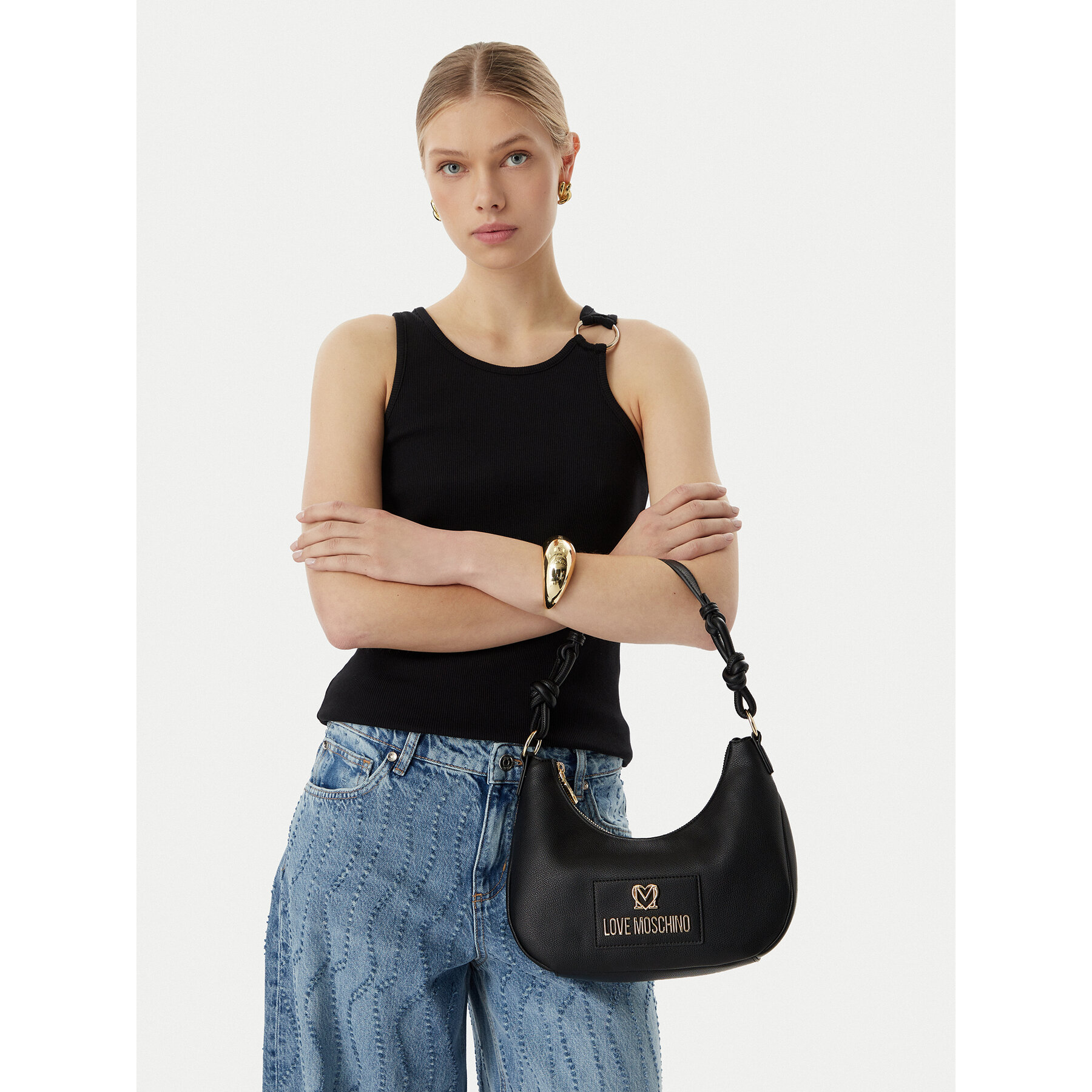 Geantă LOVE MOSCHINO JC4237PP0OKC0000 Negru