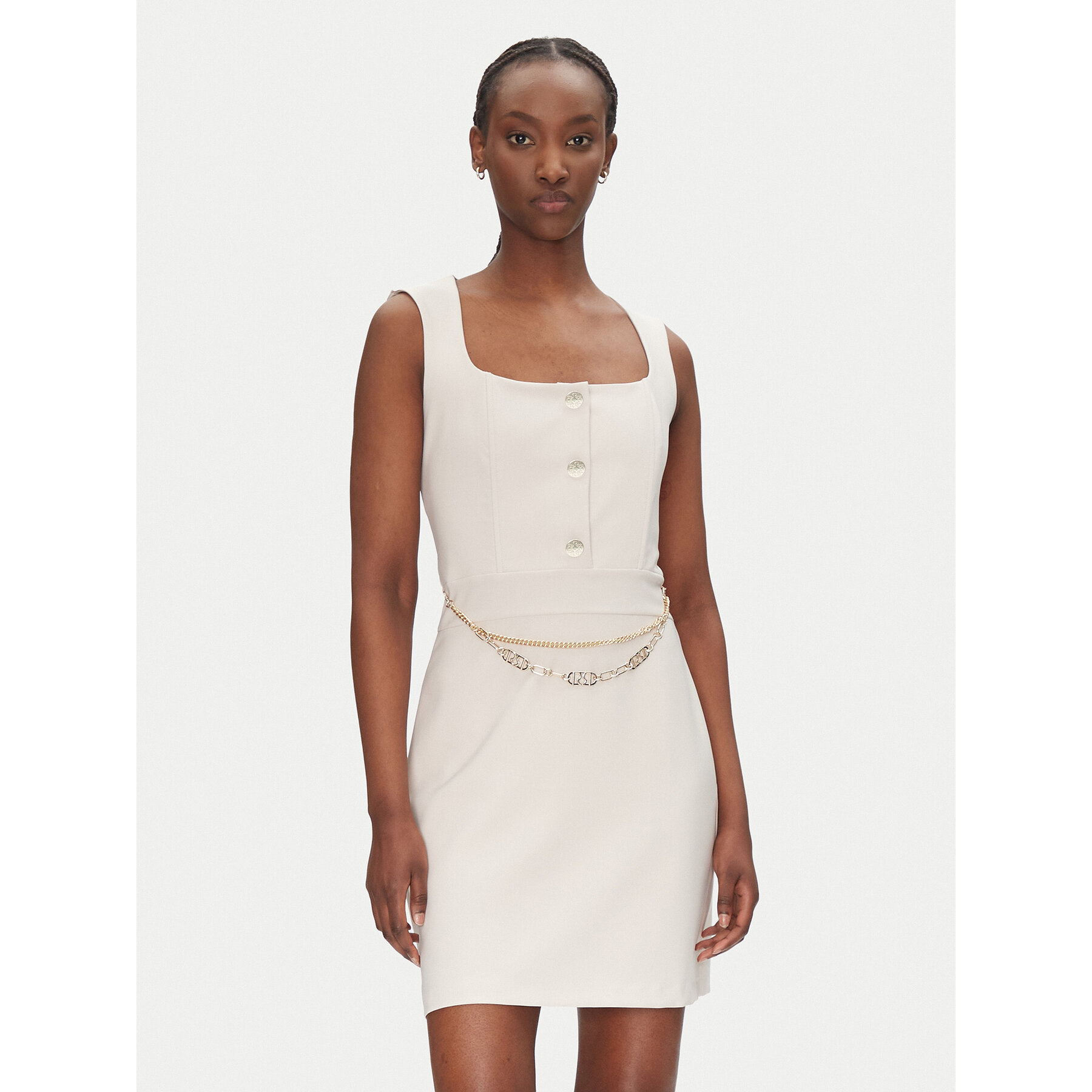 Rinascimento Coctailkleid CFC0124908003 Beige Regular Fit