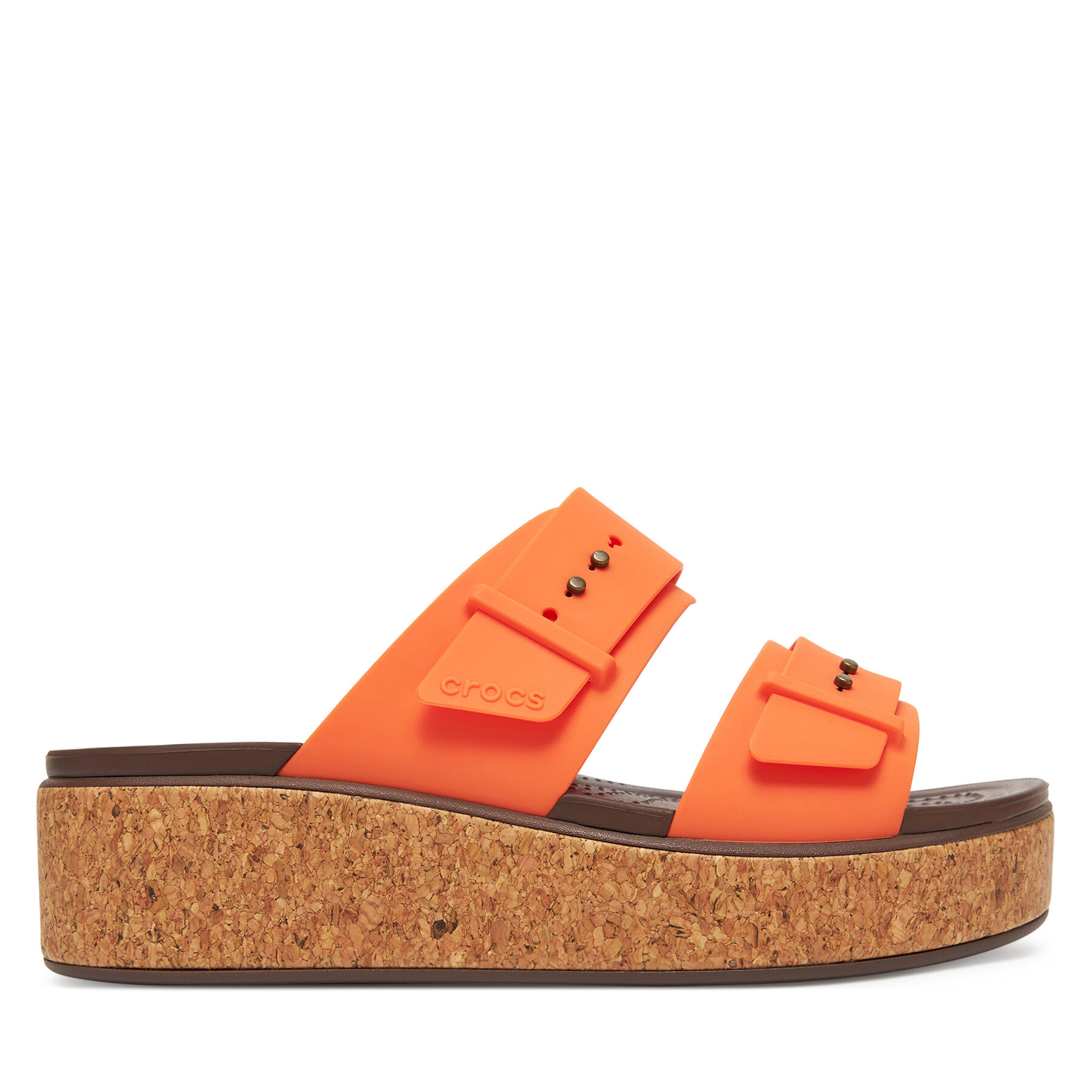 Чехли Crocs Brooklyn Cork Buckle 211252 Оранжев