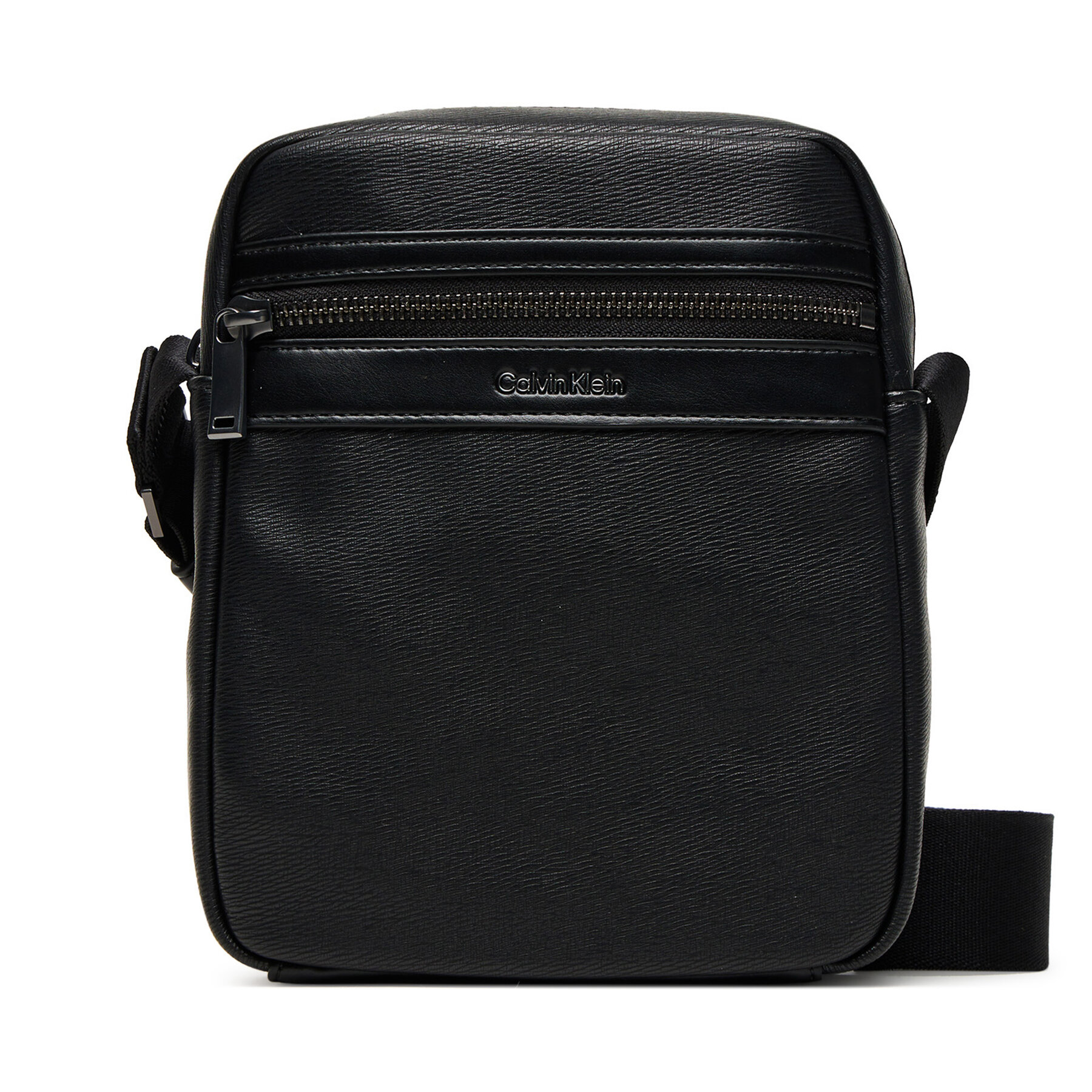 Válltáska Calvin Klein Zip Reporter LV04D3264G Fekete