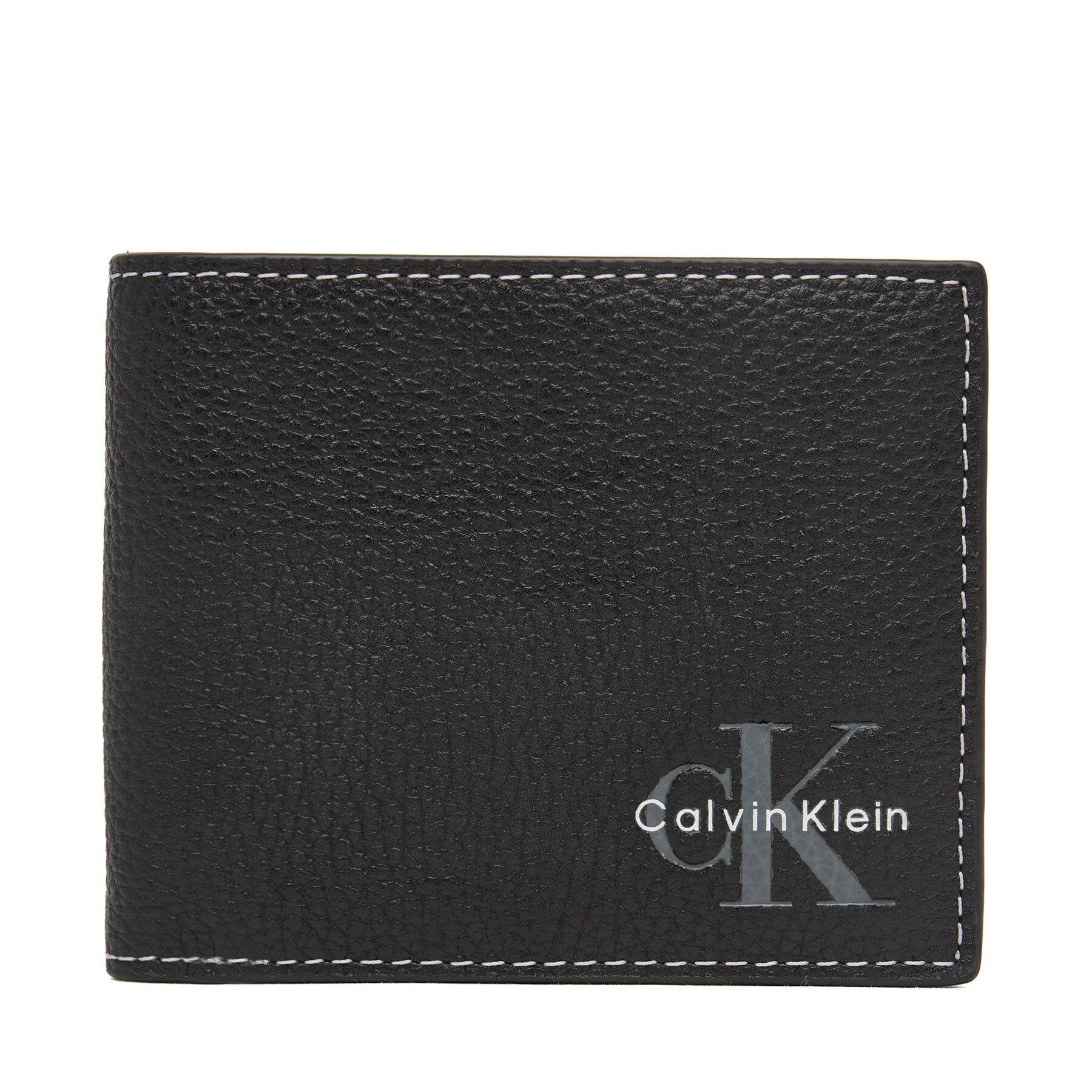 Novčanik Calvin Klein Bold Pebble Billfold W/ Coin LV04D1270G Crna