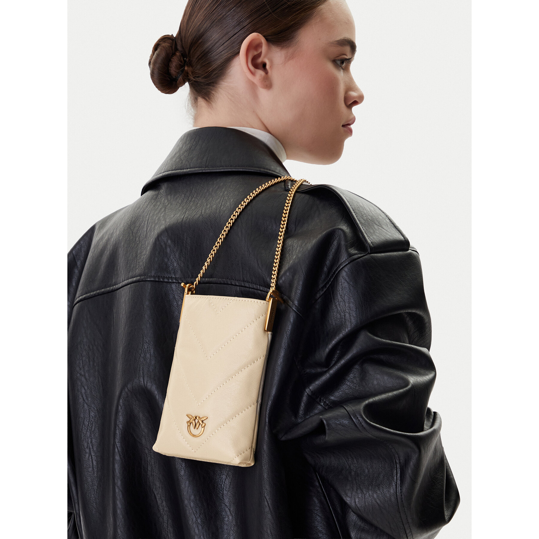 Τσαντάκι Κινητού PINKO Phone Case PCPL 105358 A2W2 Εκρού